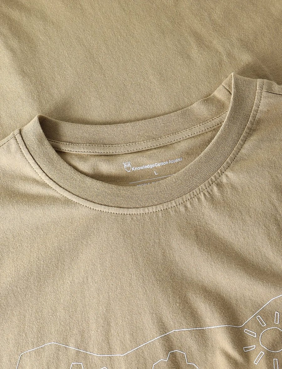 Knowledge Cotton Apparel - Front print t-shirt - kortärmade t-shirts - twill - 3