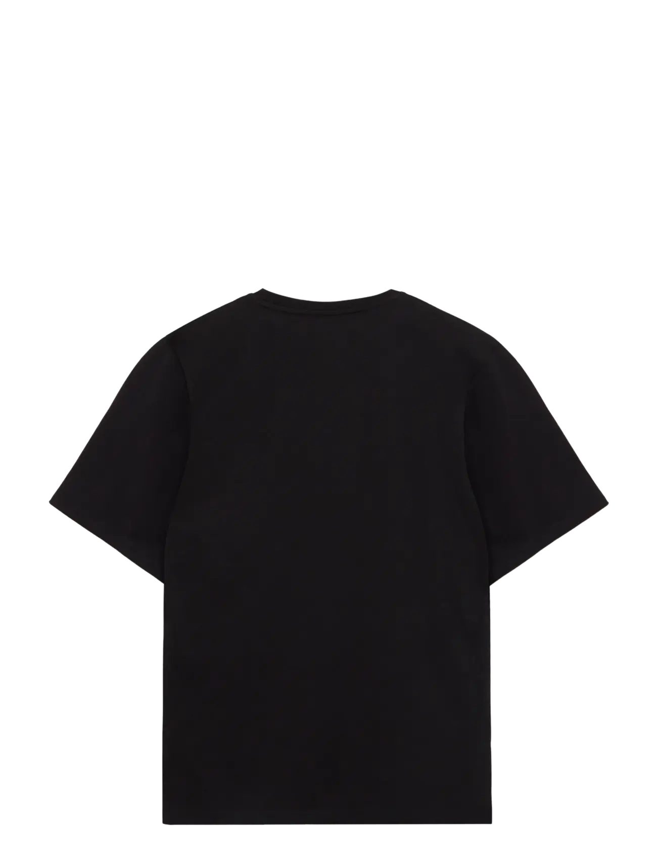 Knowledge Cotton Apparel - Chest embroidery t-shirt - black jet - 1