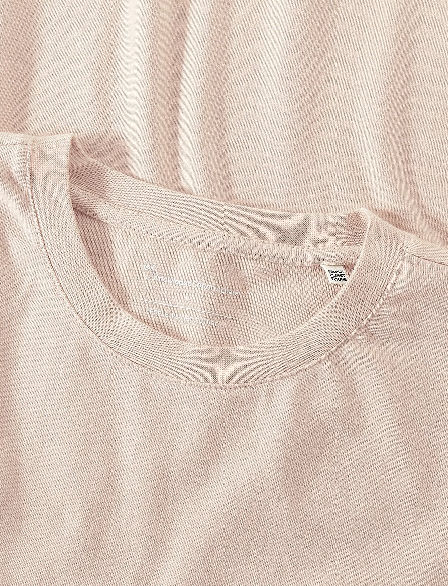 Knowledge Cotton Apparel - Chest embroidery t-shirt - kurzärmelige t-shirts - light feather gray - 2