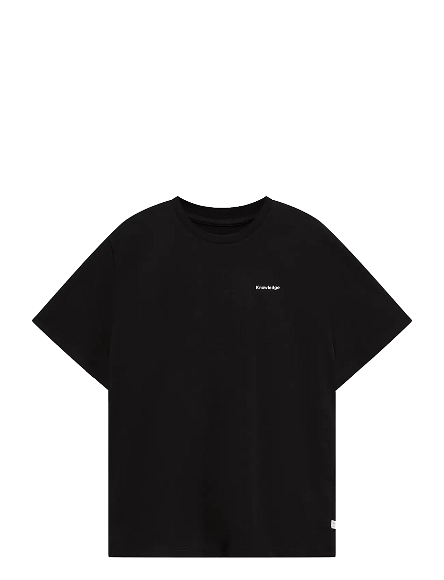 Knowledge Cotton Apparel - Back print t-shirt - black jet - 0