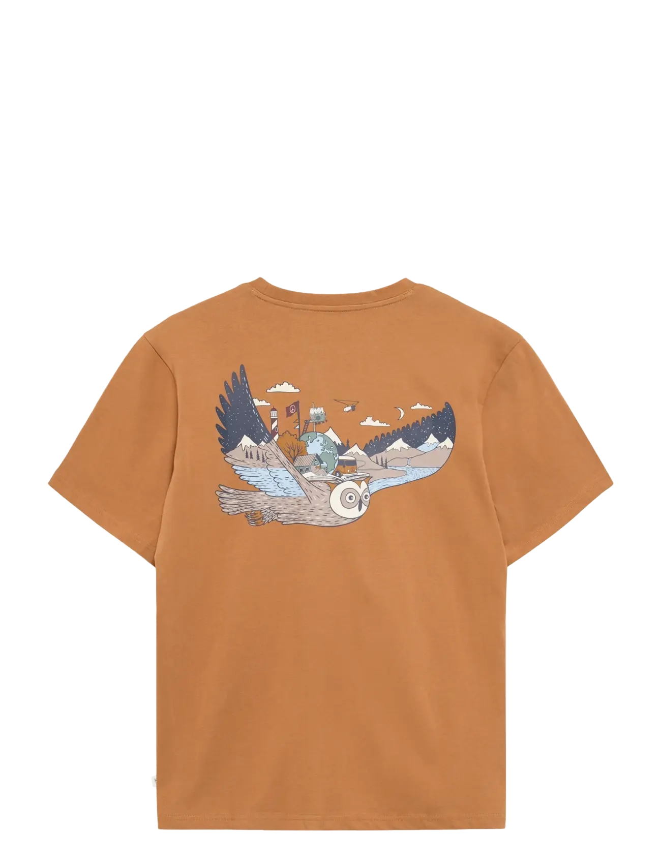 Knowledge Cotton Apparel - Back print t-shirt - short-sleeved t-shirts - lion - 1