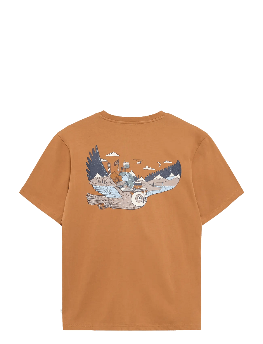 Knowledge Cotton Apparel - Back print t-shirt - kurzärmelige t-shirts - lion - 1