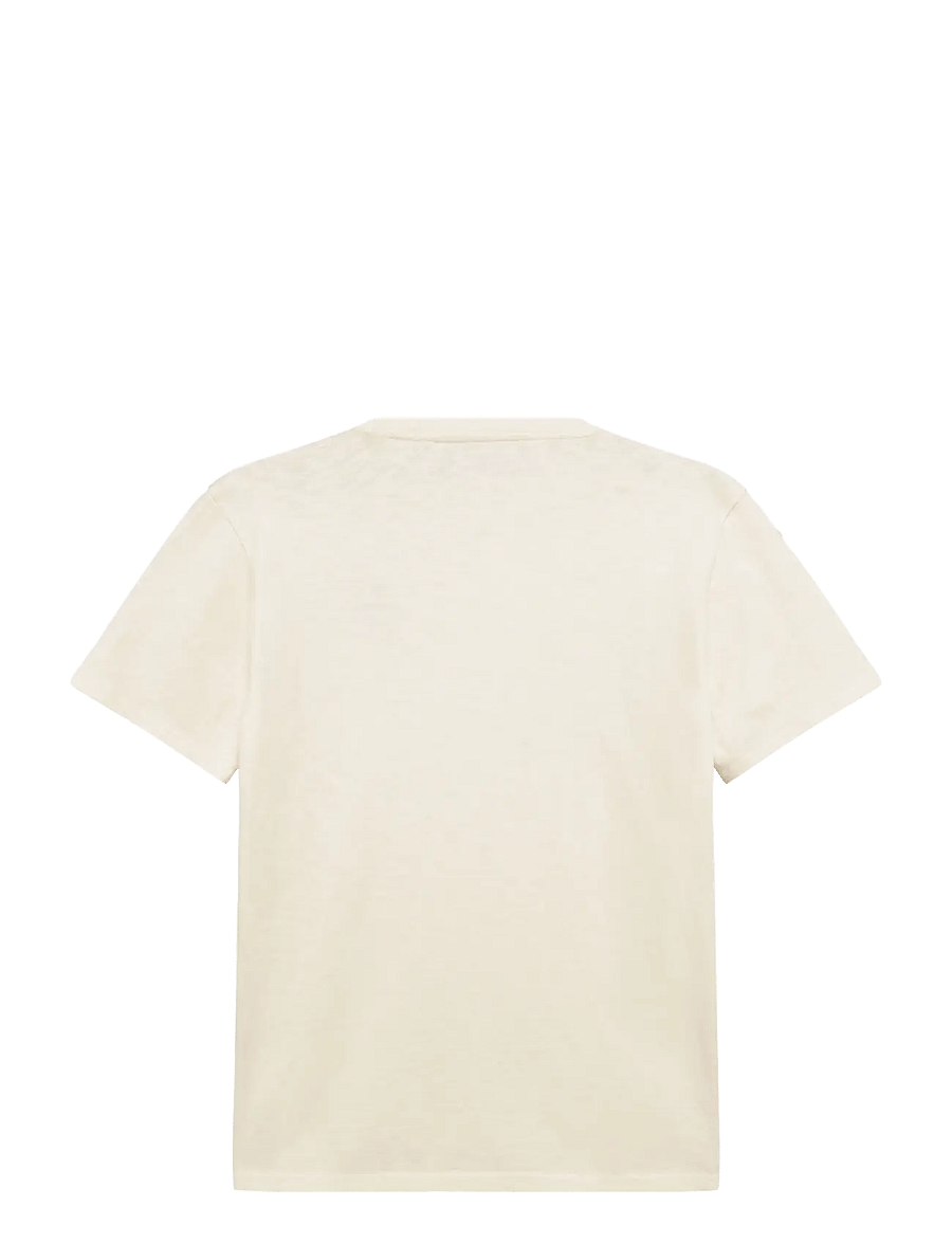Knowledge Cotton Apparel - Chest embroidery t-shirt - kurzärmelige t-shirts - egret - 1