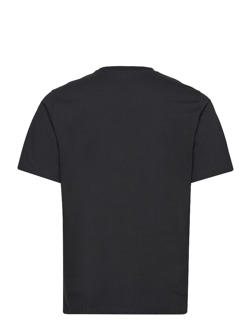 Knowledge Cotton Apparel - LOKE badge tee - Regenerative Organ - kortærmede t-shirts - black jet - 1