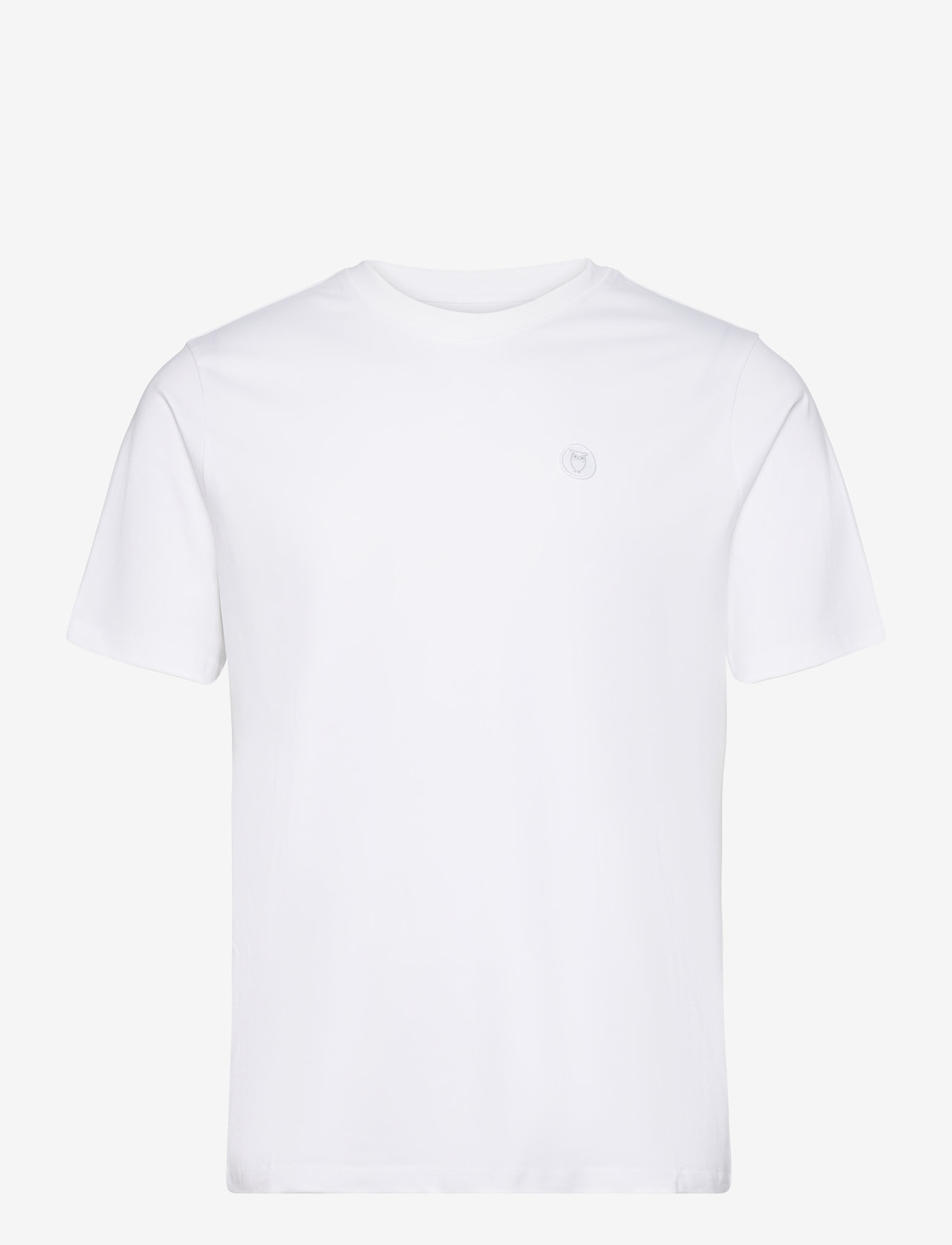 Knowledge Cotton Apparel - Badge core t-shirt - kortärmade t-shirts - bright white - 1