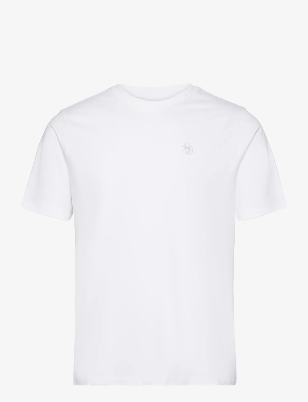 Knowledge Cotton Apparel - LOKE badge tee - Regenerative Organ - kortærmede t-shirts - bright white - 1