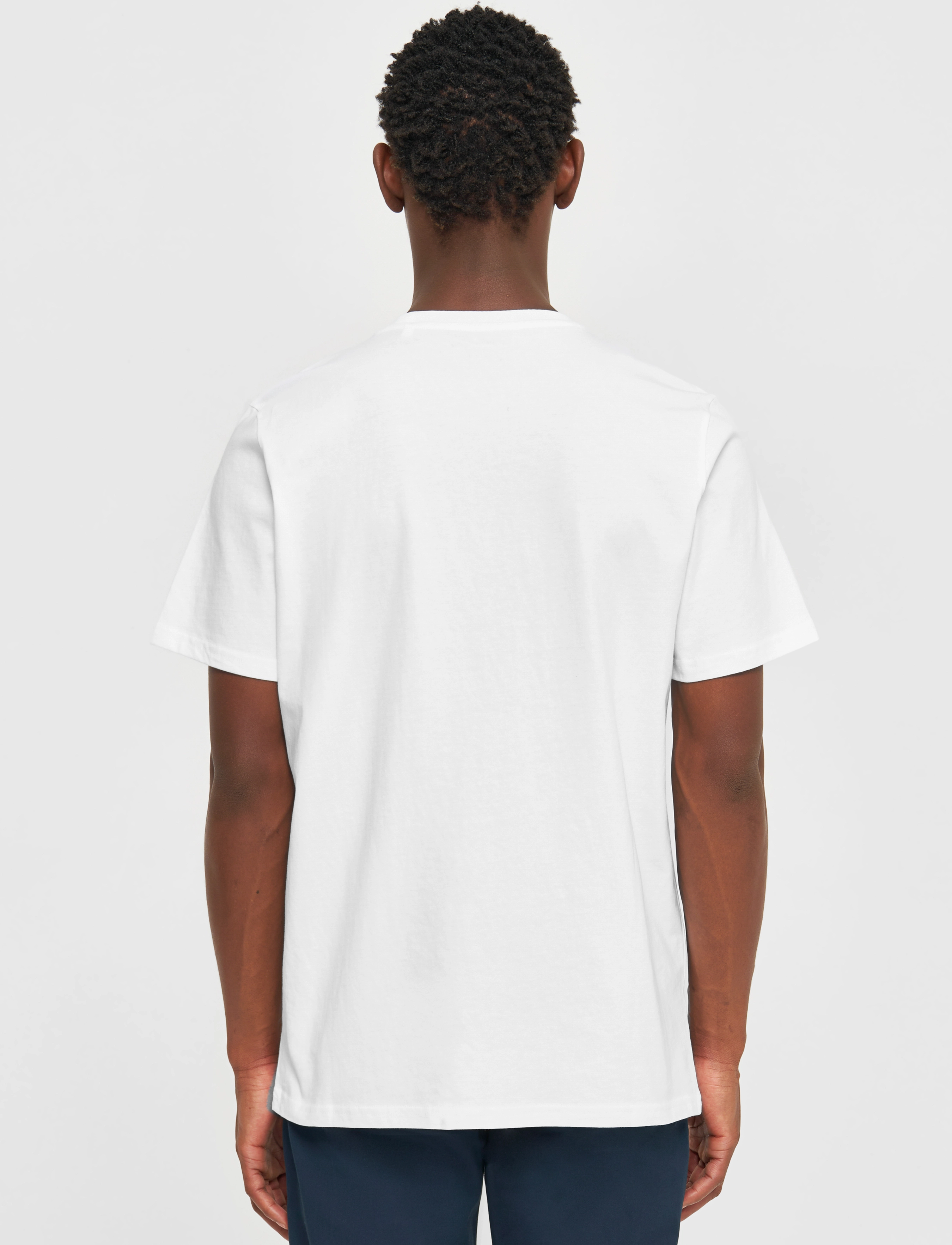 Knowledge Cotton Apparel - Badge core t-shirt - kurzärmelig - bright white - 3