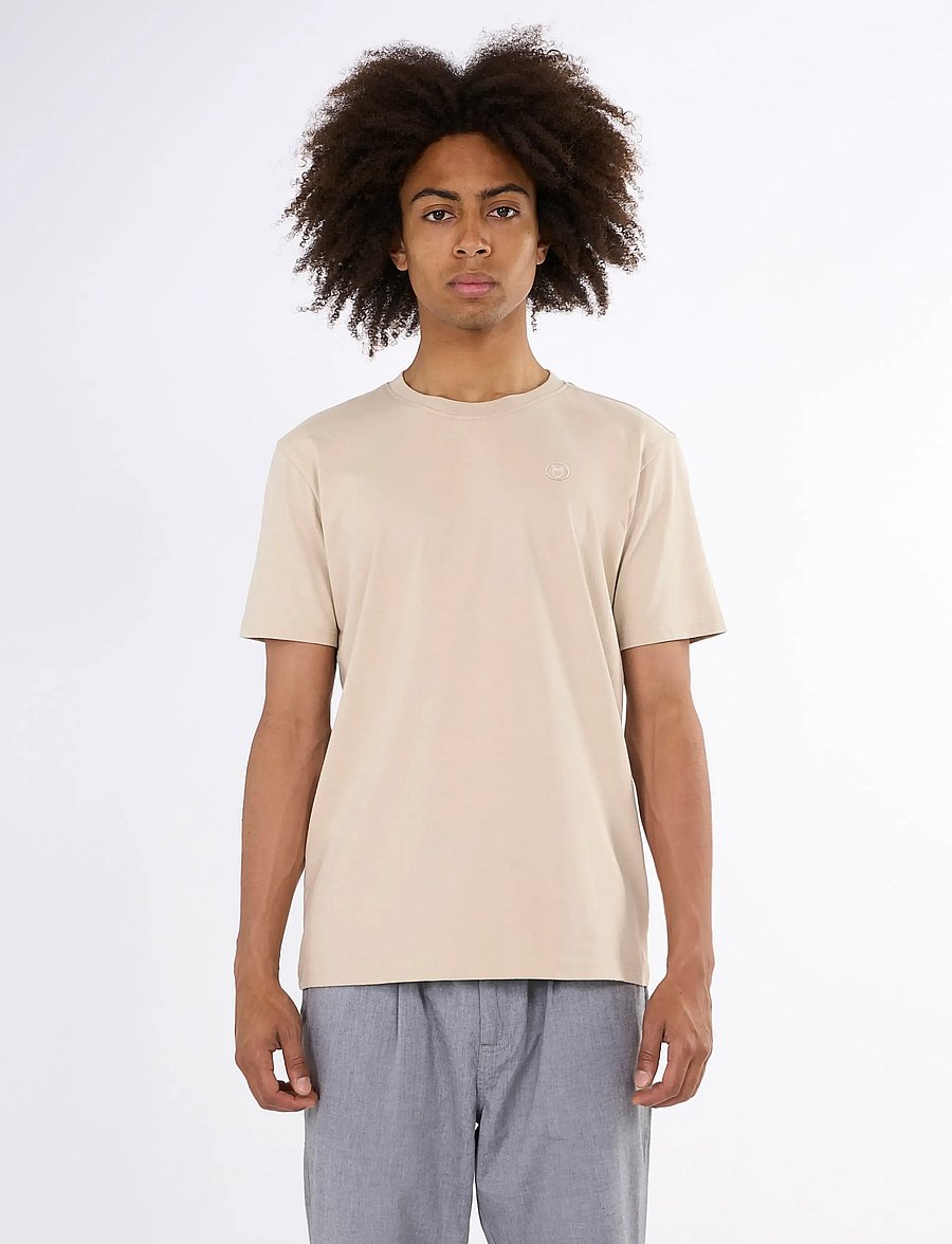 Knowledge Cotton Apparel - Badge t-shirt - lühikeste varrukatega t-särgid - light feather gray - 0