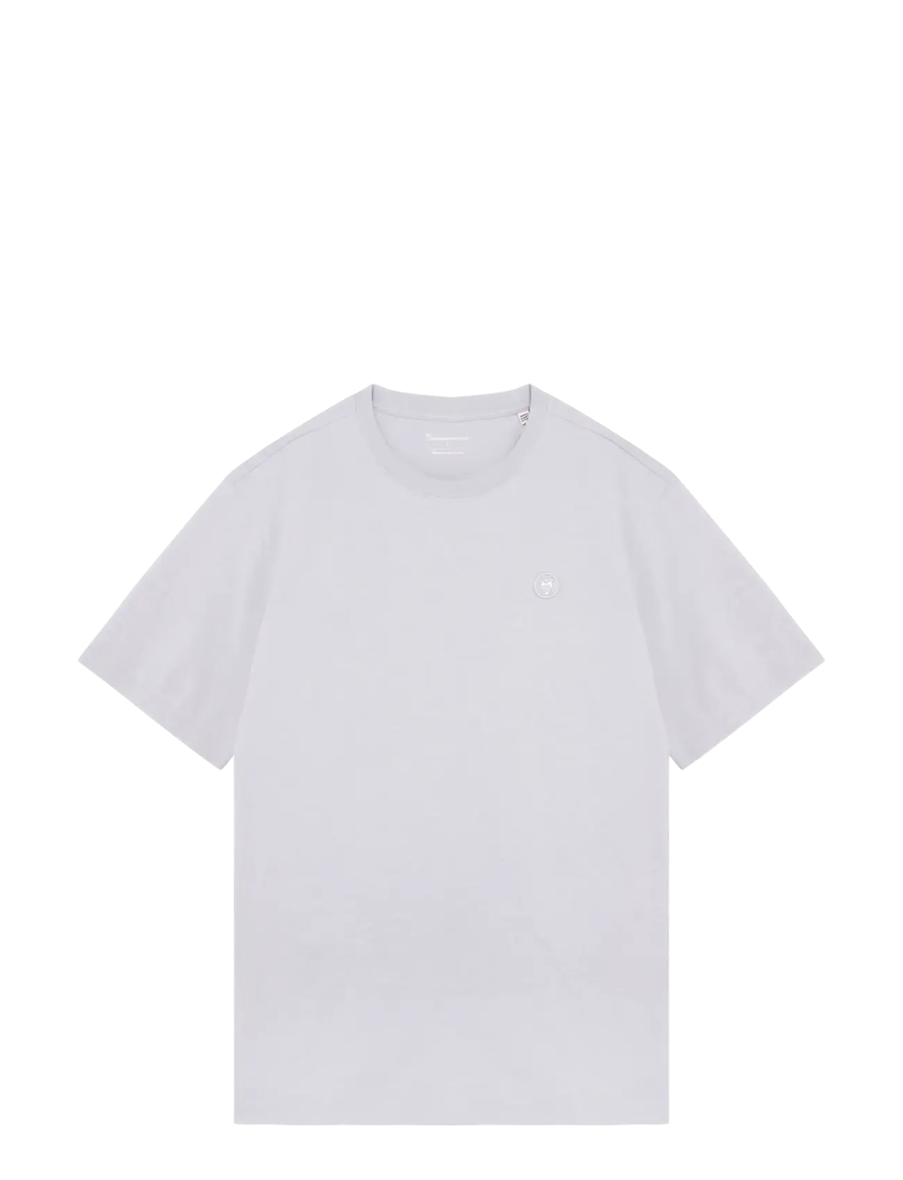 Knowledge Cotton Apparel Badge t-shirt - T-särgid - LIGHT HEATHER GREY / grey