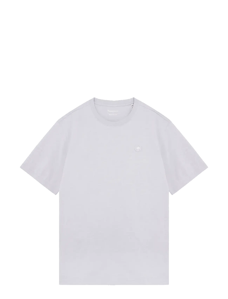 Knowledge Cotton Apparel - Badge t-shirt - lühikeste varrukatega t-särgid - light heather grey - 0