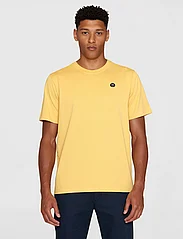 Knowledge Cotton Apparel - LOKE badge tee - Regenerative Organ - lowest prices - misted yellow - 2