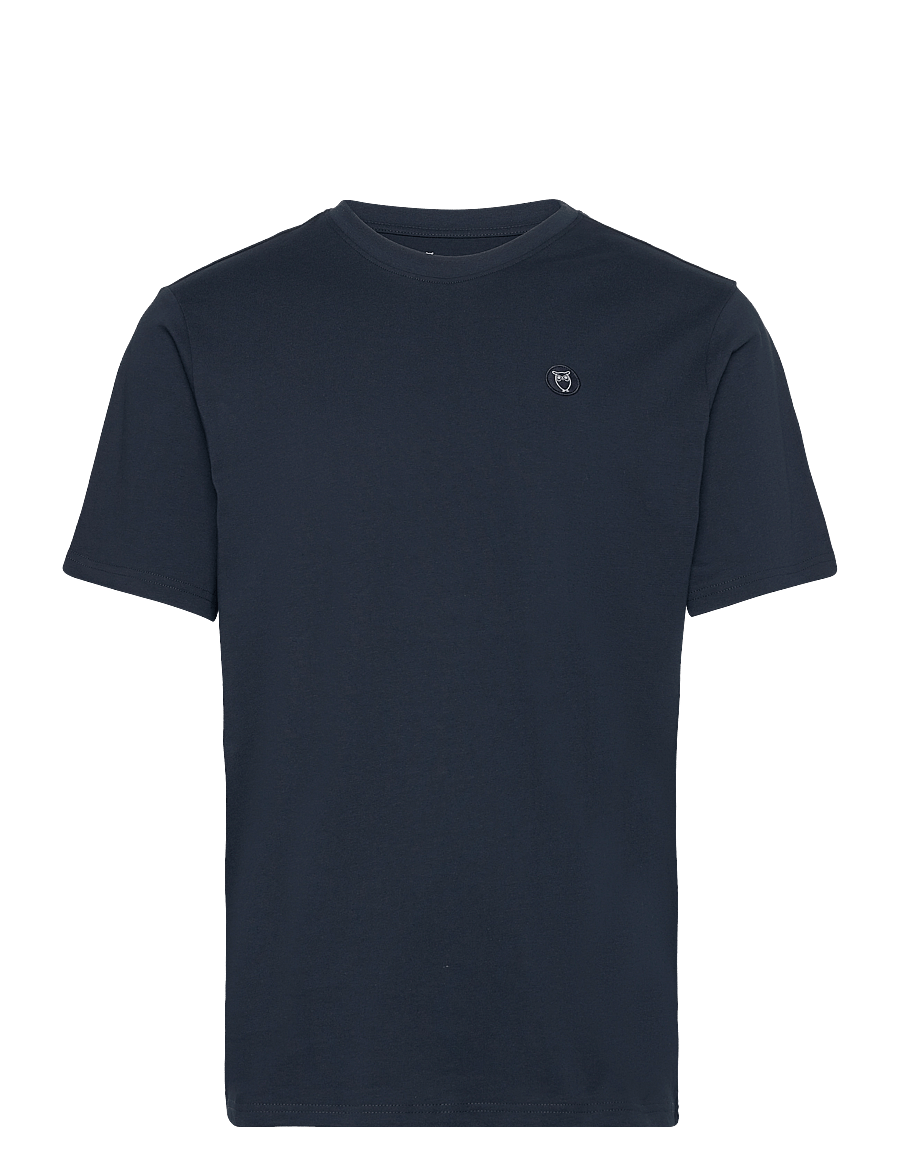 Knowledge Cotton Apparel - Badge core t-shirt - kurzärmelig - total eclipse - 0