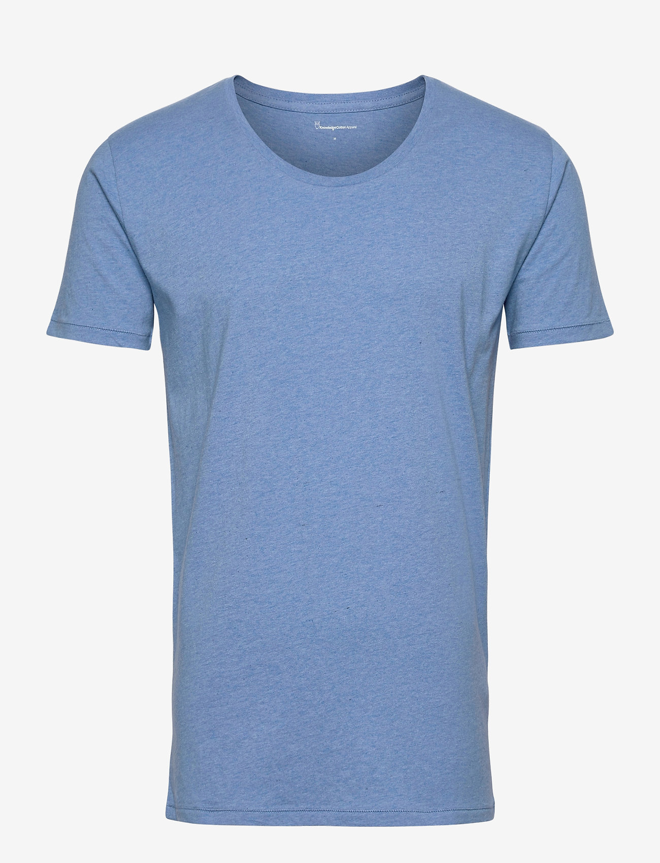 Knowledge Cotton Apparel - Basic Loose Fit O-Neck Tee GOTS - light blue melange - 0