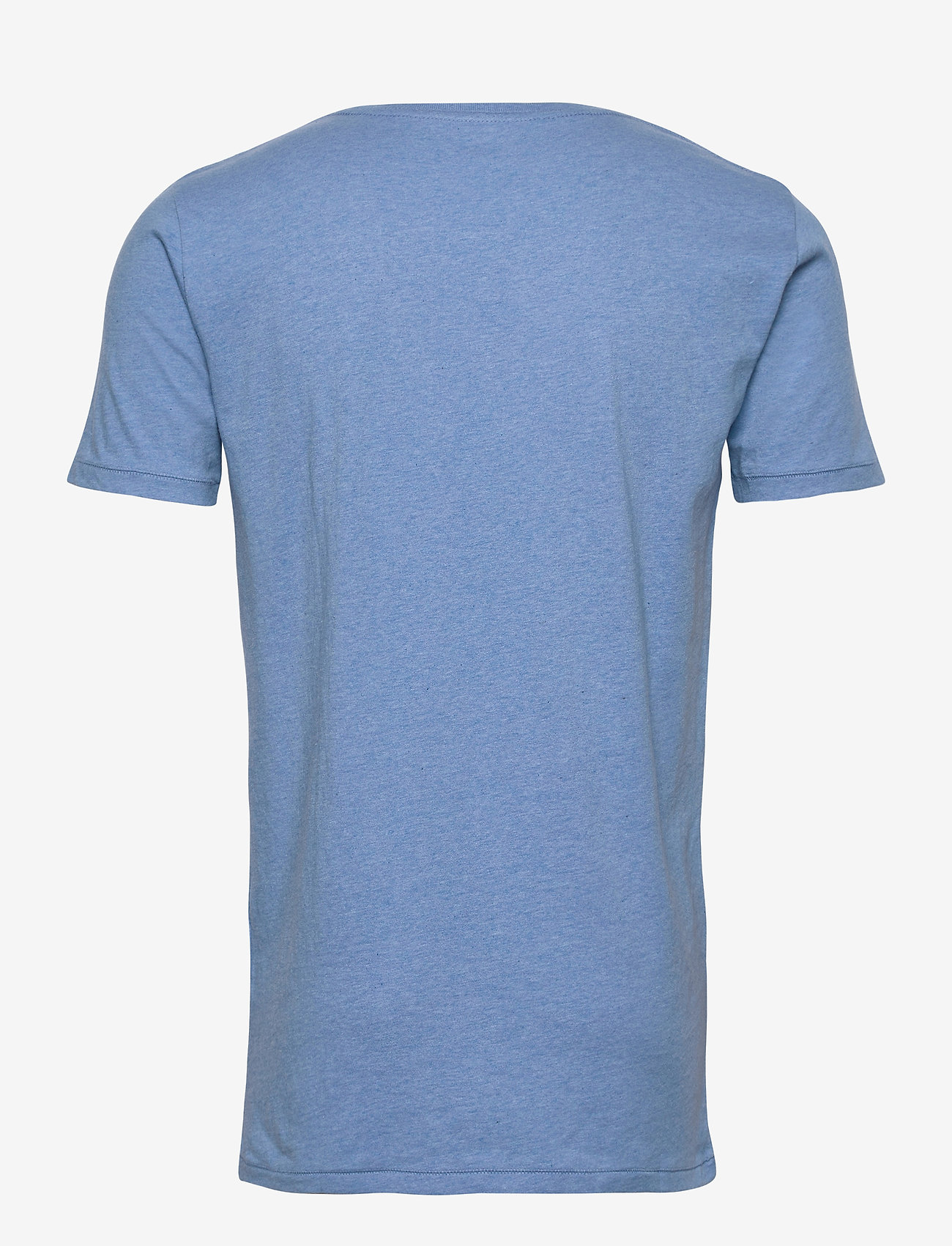 Knowledge Cotton Apparel - Basic Loose Fit O-Neck Tee GOTS - light blue melange - 1
