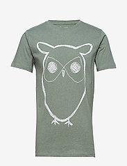 Knowledge Cotton Apparel - ALDER big owl tee - GOTS/Vegan - gren melange - 0