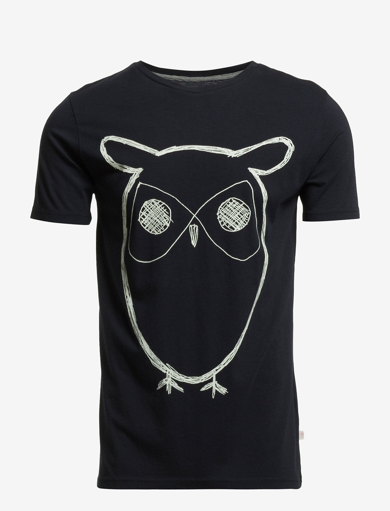 Knowledge Cotton Apparel - ALDER big owl tee - GOTS/Vegan - total eclipse - 0