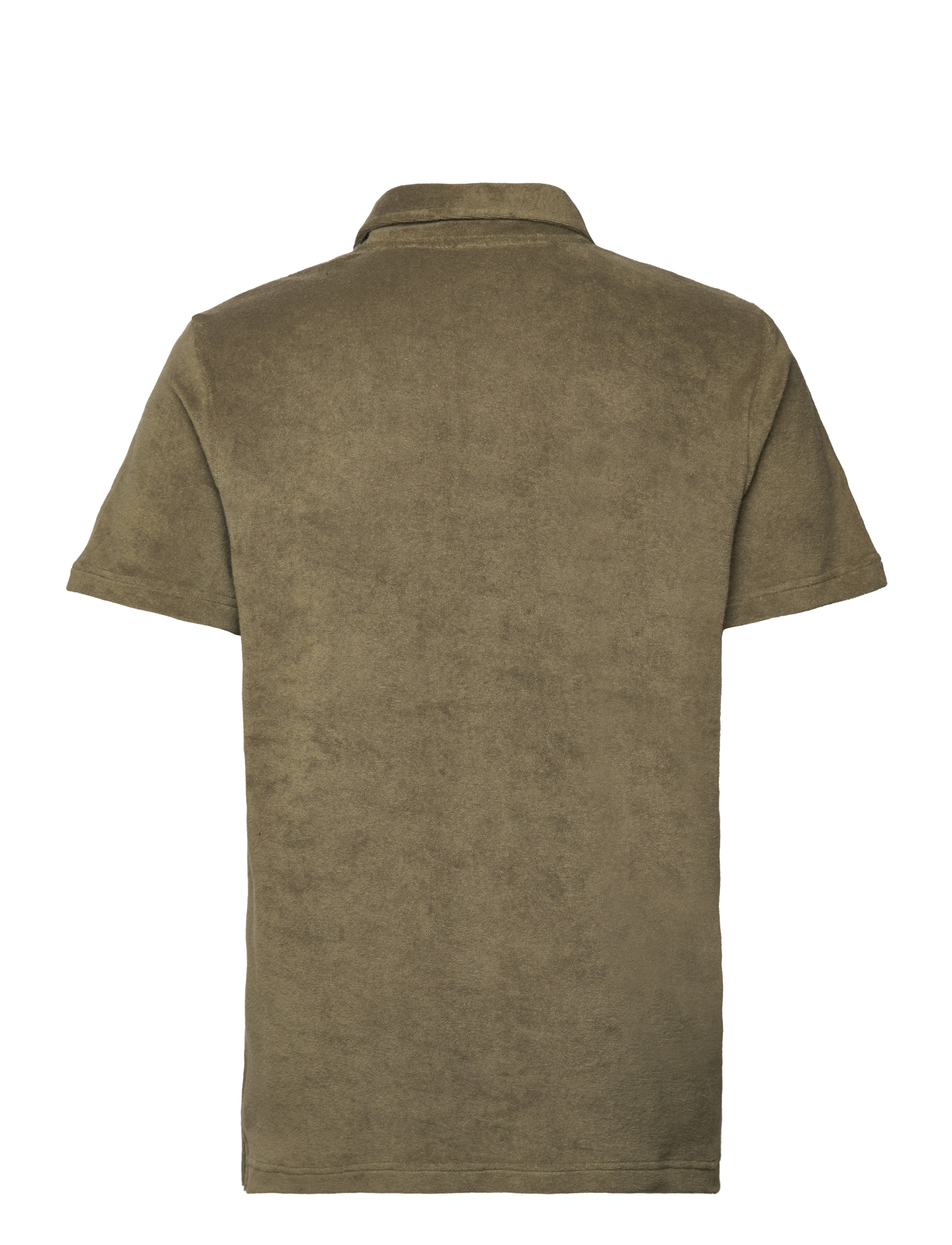 Knowledge Cotton Apparel - Loose terry polo - GOTS/Vegan - burned olive - 2