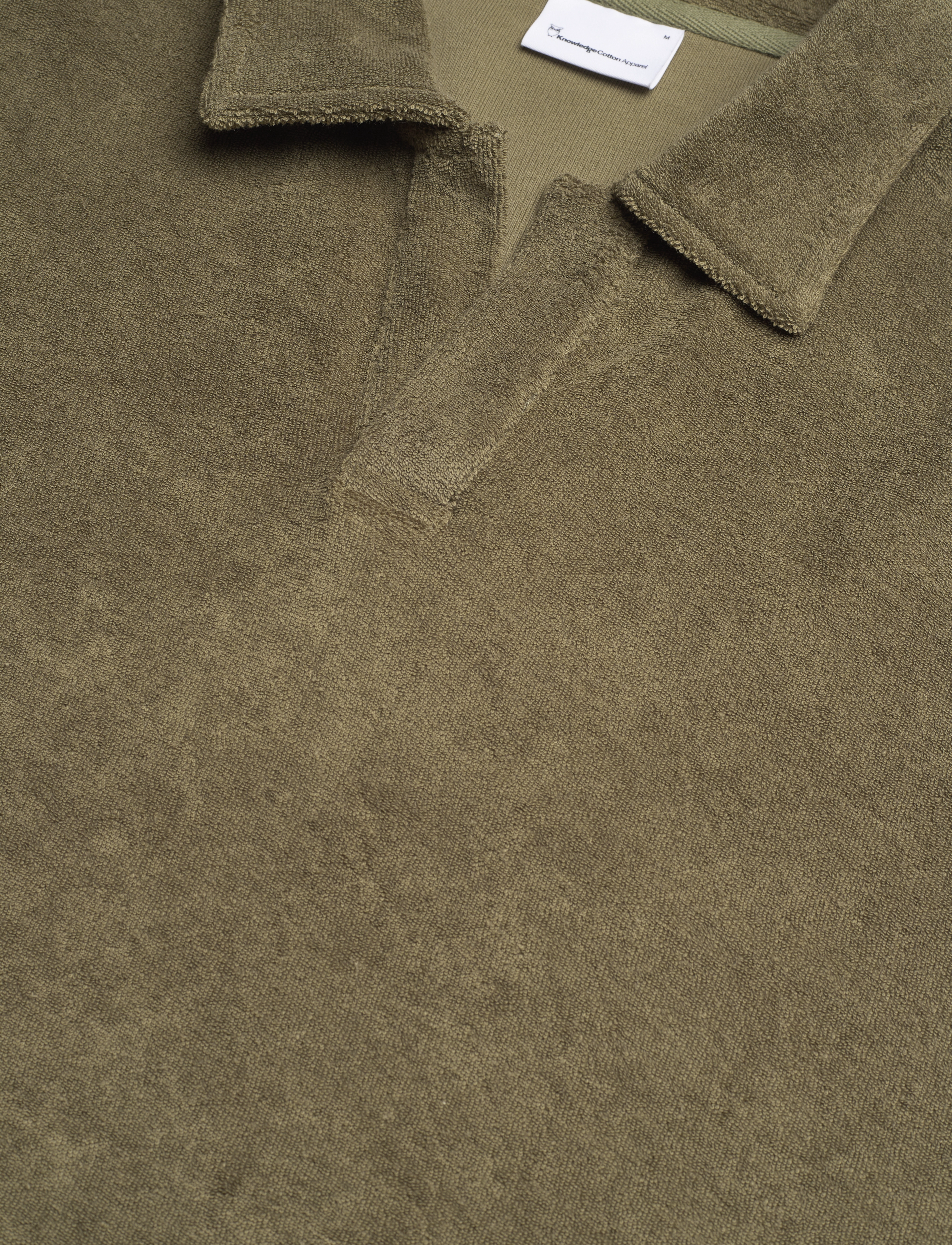 Knowledge Cotton Apparel - Loose terry polo - GOTS/Vegan - burned olive - 5