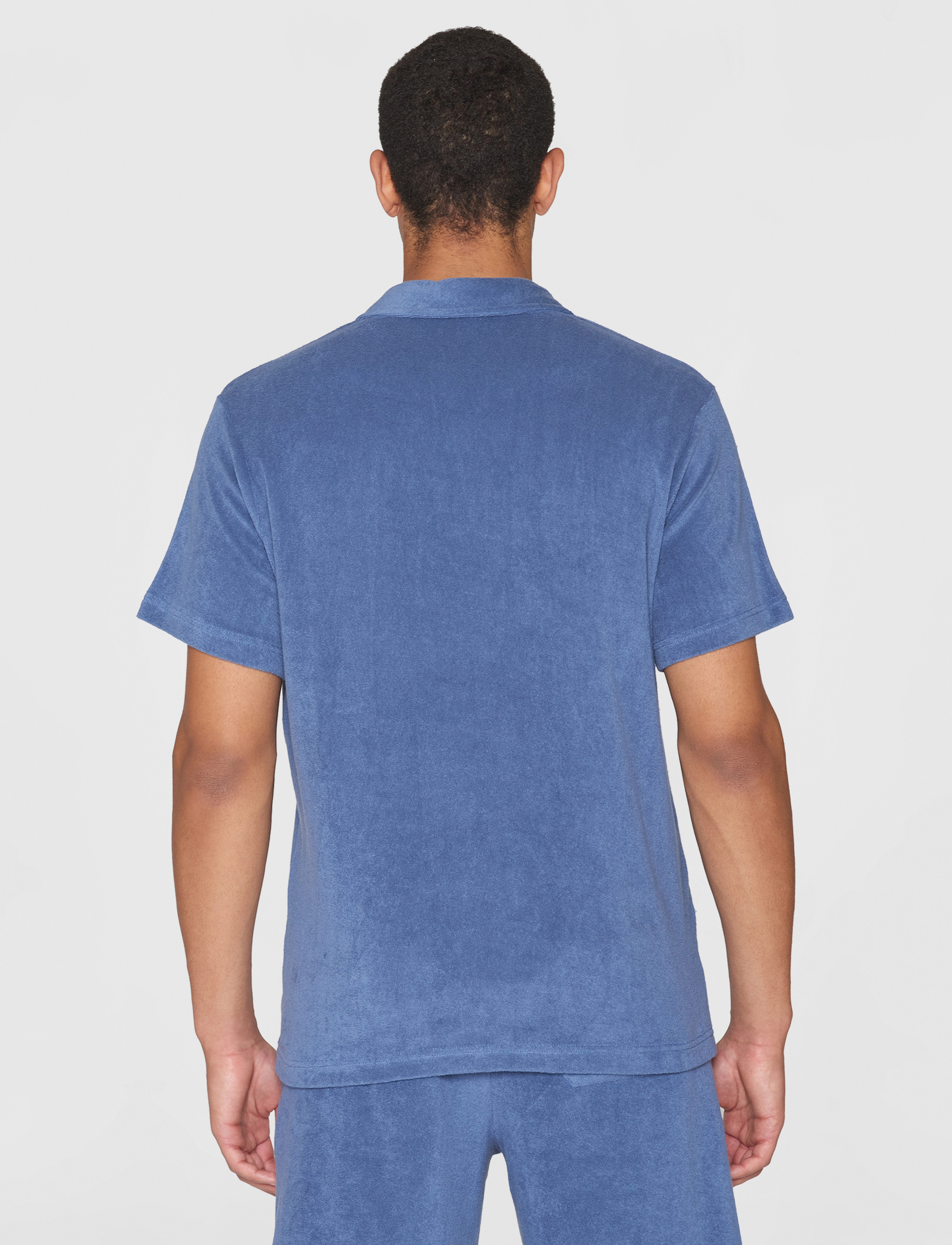 Knowledge Cotton Apparel - Loose terry polo - GOTS/Vegan - moonlight blue - 4