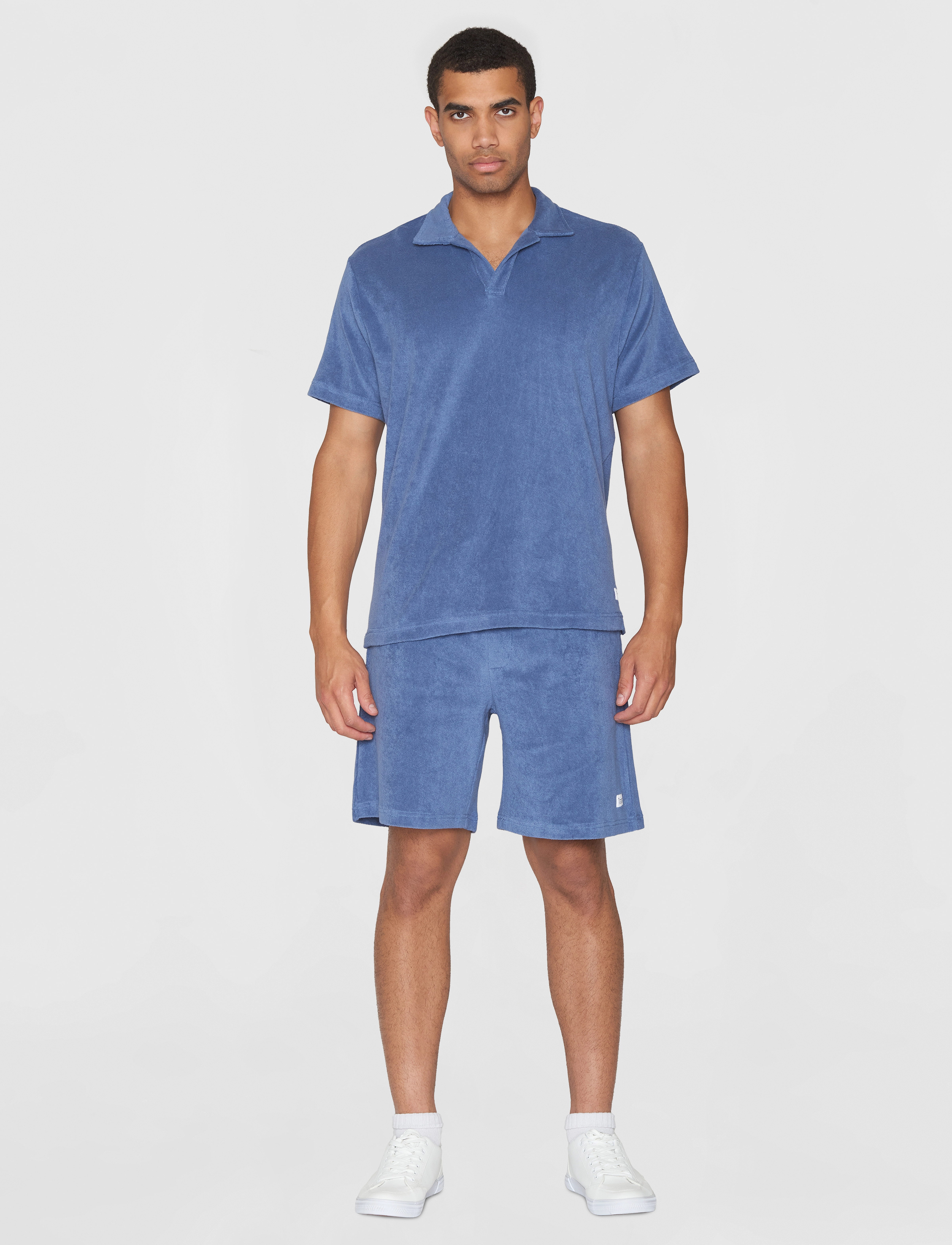 Knowledge Cotton Apparel - Loose terry polo - GOTS/Vegan - moonlight blue - 5