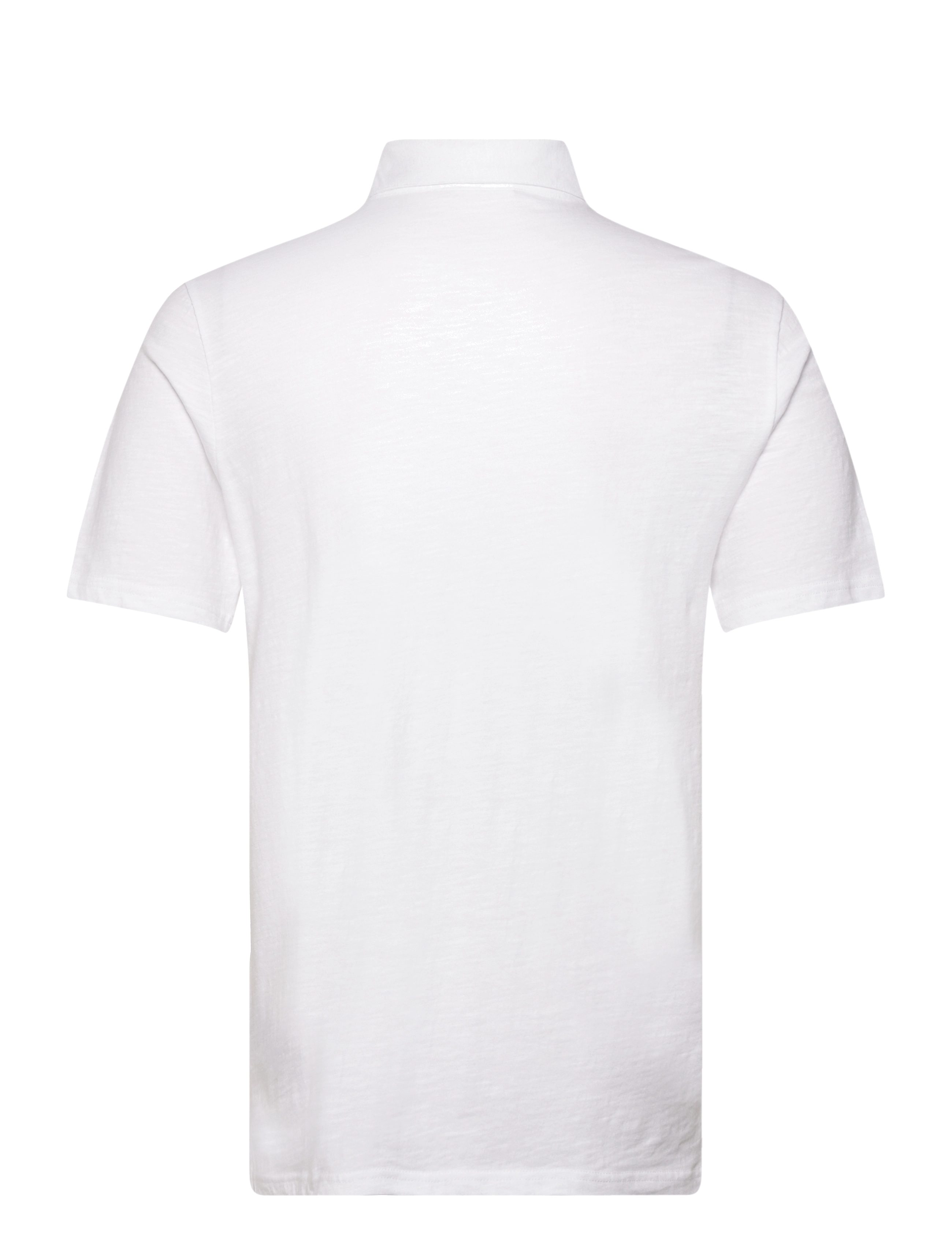 Knowledge Cotton Apparel - Regular linen look polo - GOTS/Vega - bright white - 1