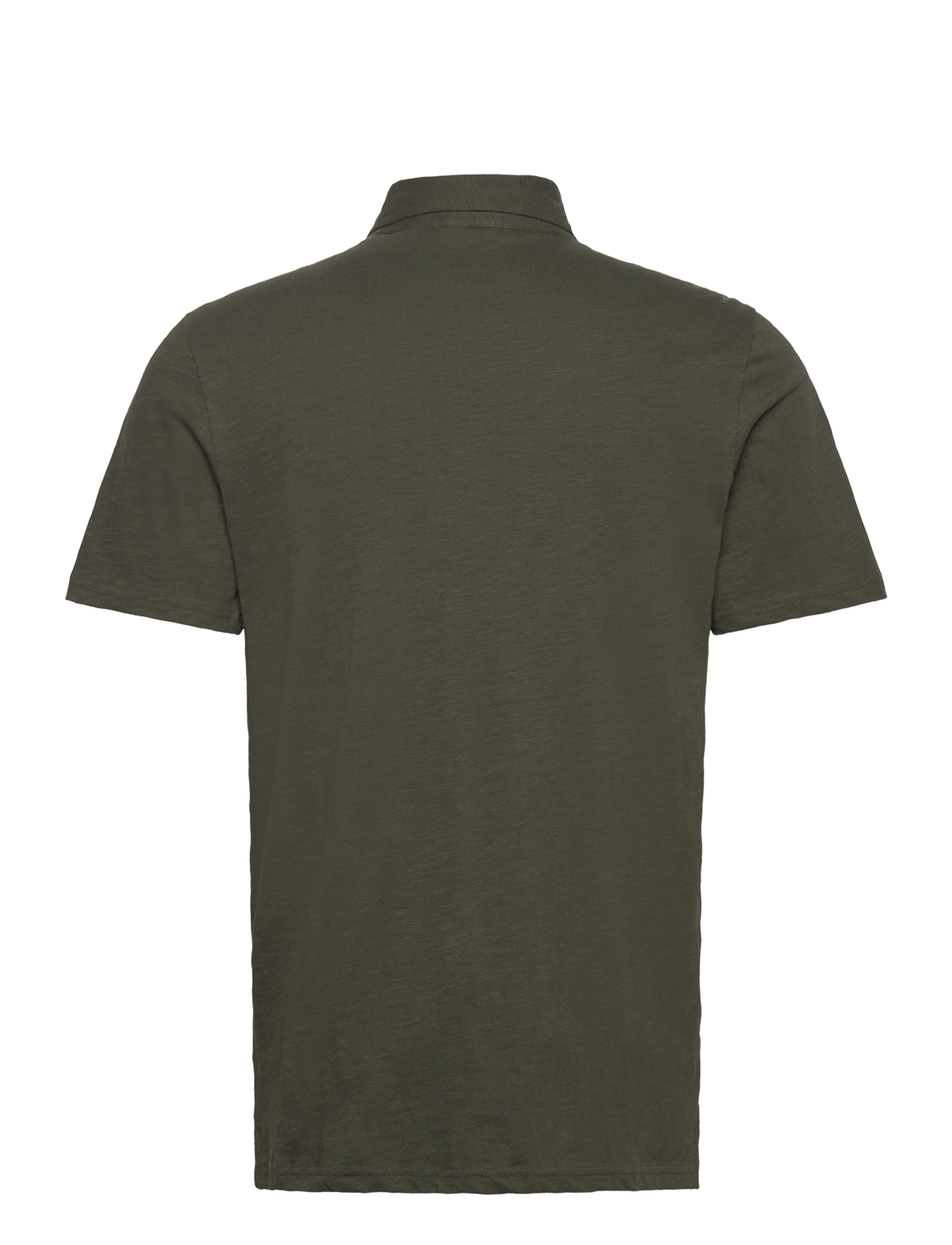 Knowledge Cotton Apparel - Regular linen look polo - GOTS/Vega - forrest night - 1