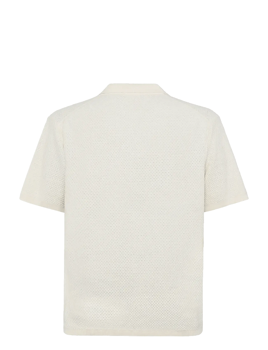 Knowledge Cotton Apparel - Knitted polo - kurzärmelig - egret - 2