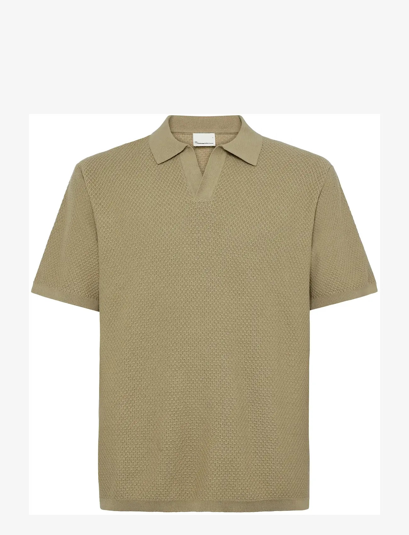 Knowledge Cotton Apparel - Knitted polo - kortærmede poloer - twill - 0