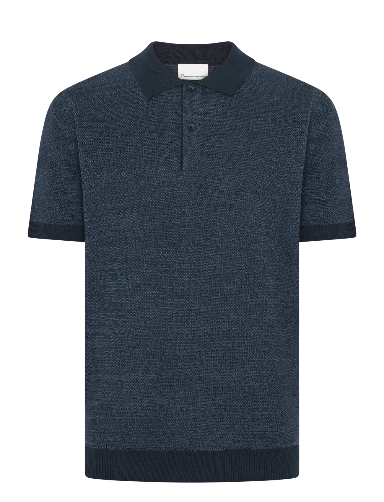 KNOWLEDGE Baumwolle APPAREL Strick Polo Navy - XXL - Herren