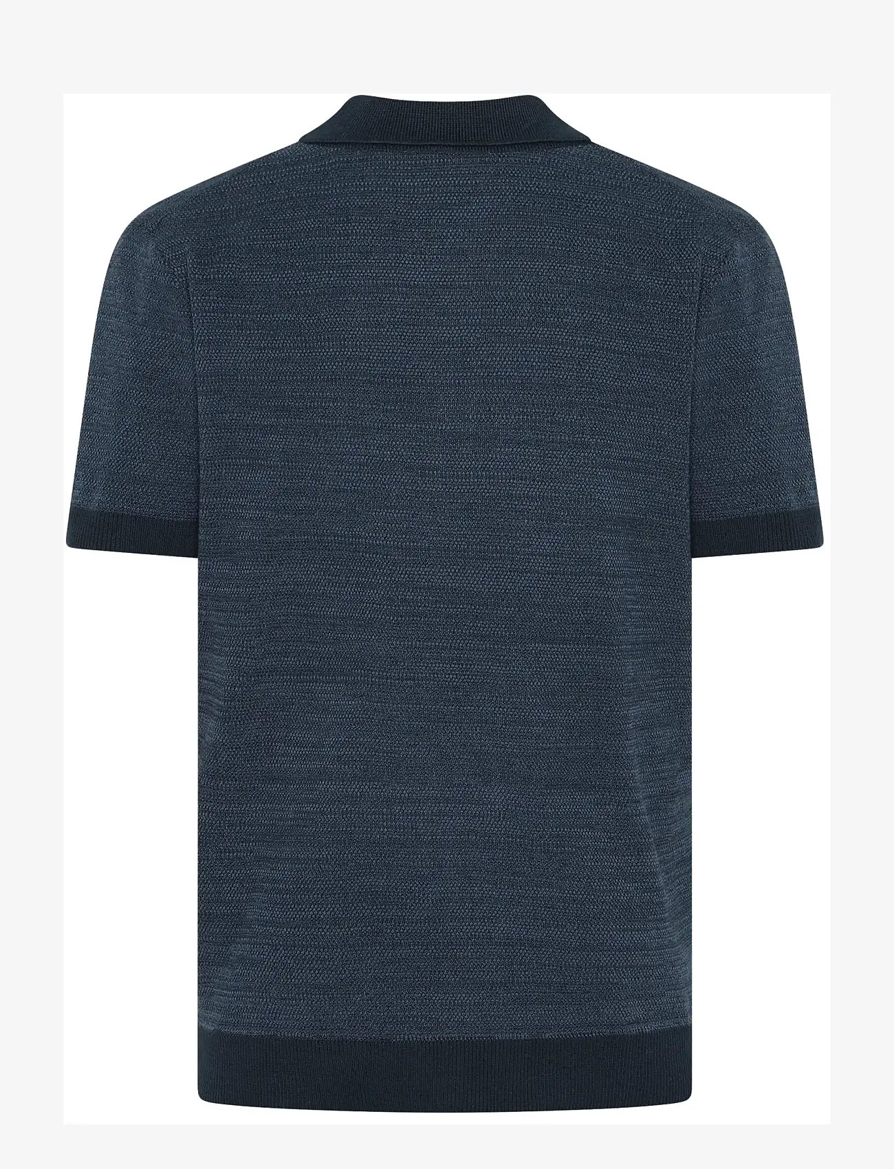 Knowledge Cotton Apparel - Knitted polo - lühikeste varrukatega polod - night sky - 2