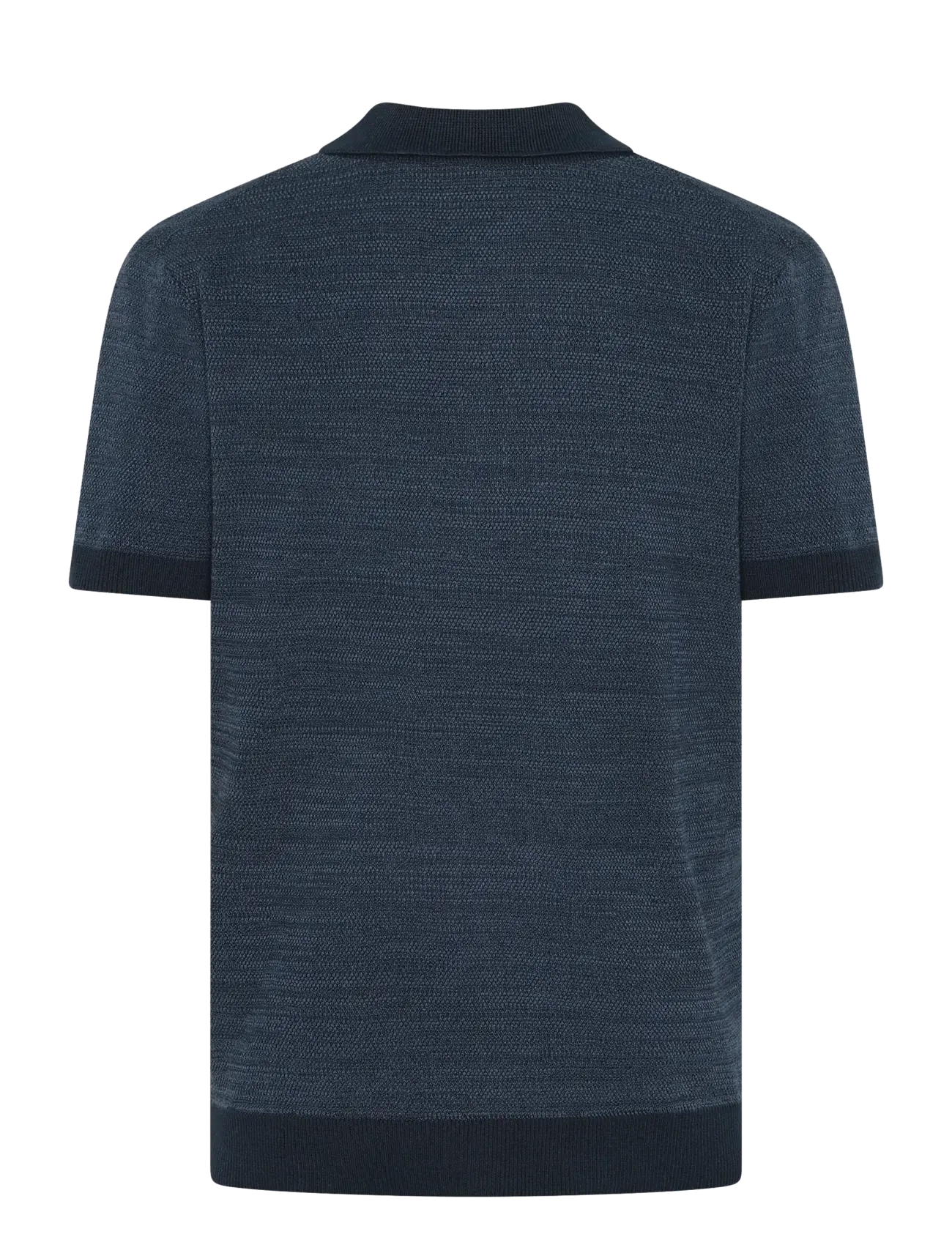 Knowledge Cotton Apparel - Knitted polo - poloshirts - night sky - 2