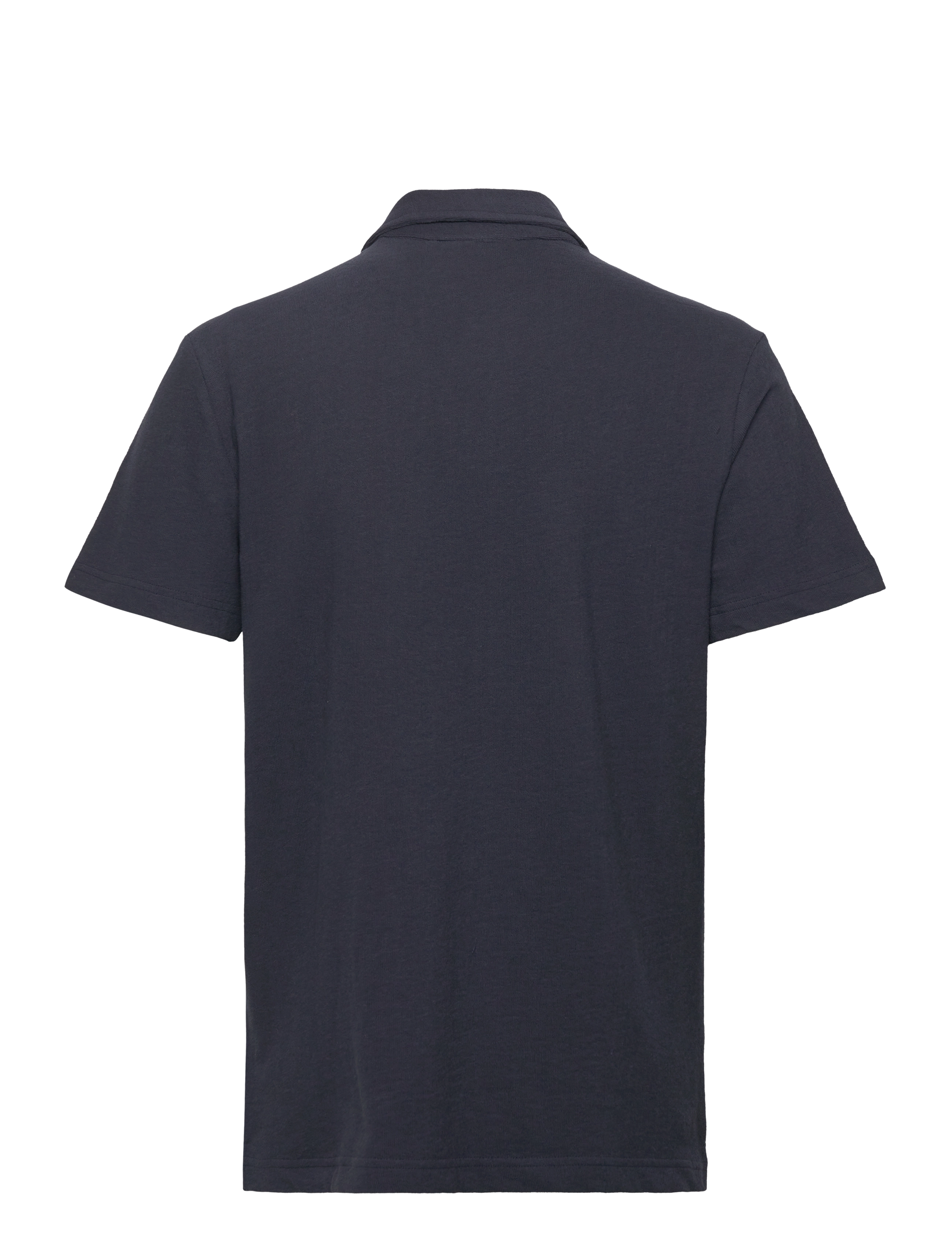 Knowledge Cotton Apparel - Loose bouclé polo - kurzärmelig - night sky - 1