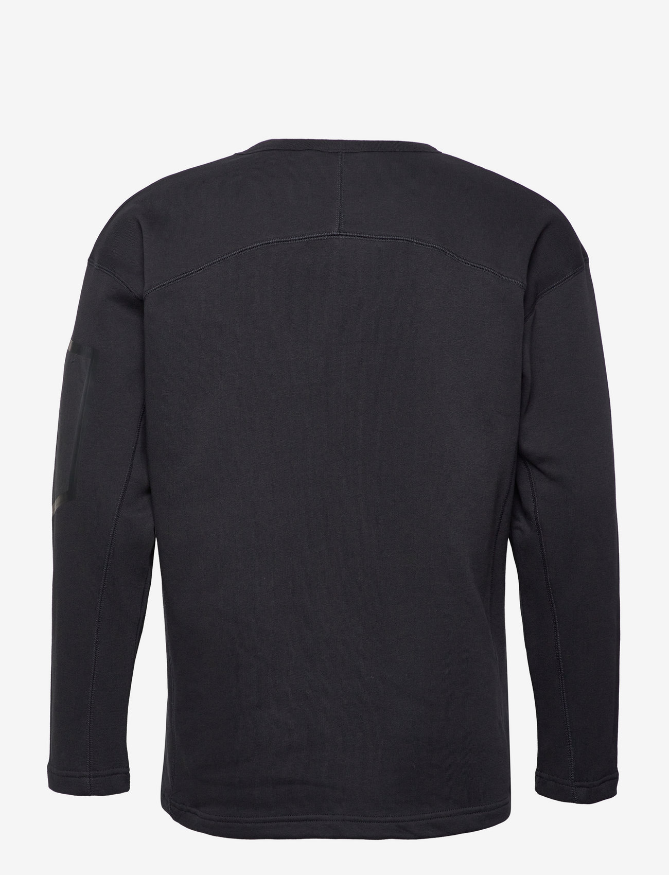 Knowledge Cotton Apparel - Utility crew neck sweat with pocket - black jet - 1