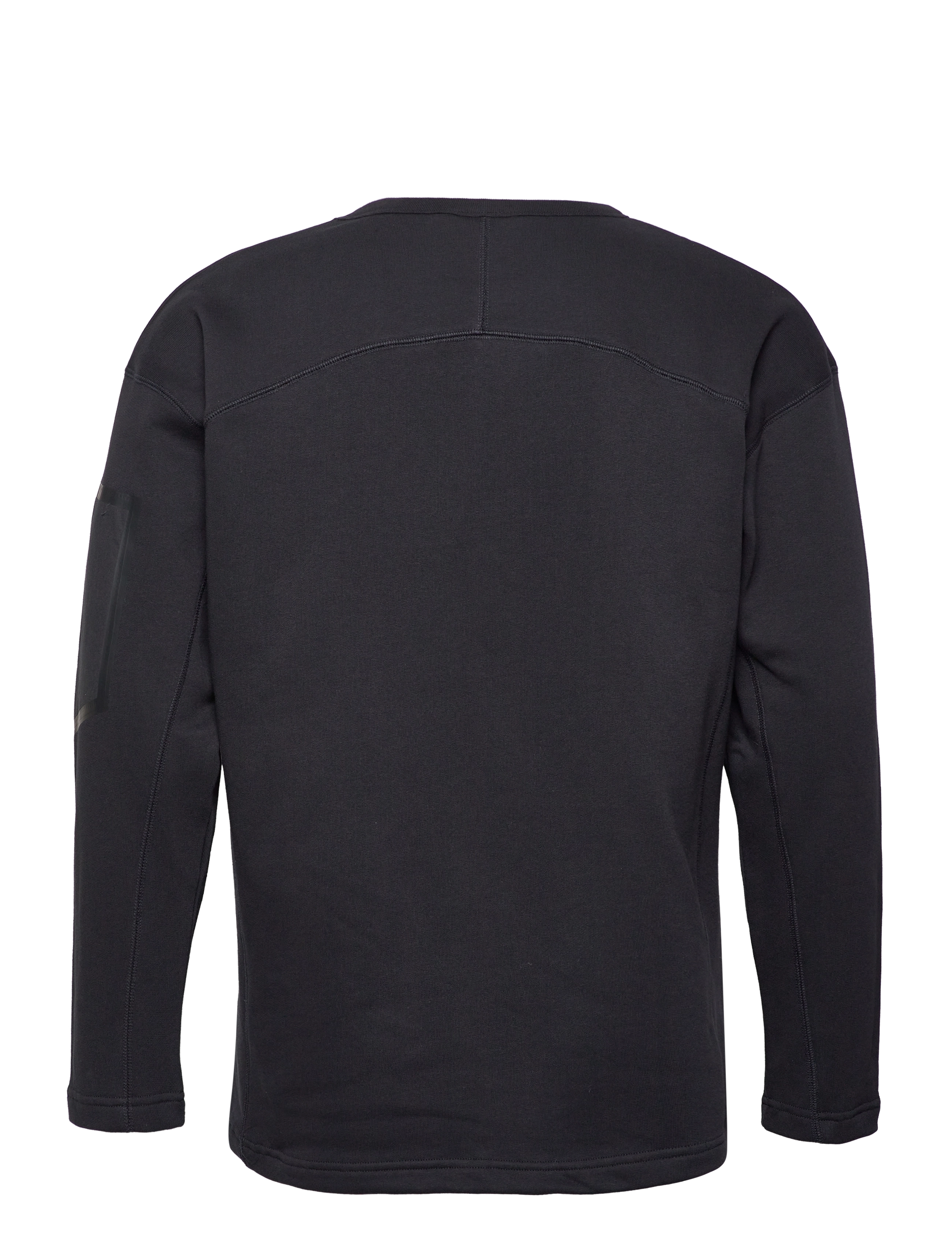 Knowledge Cotton Apparel - Utility crew neck sweat with pocket - black jet - 1