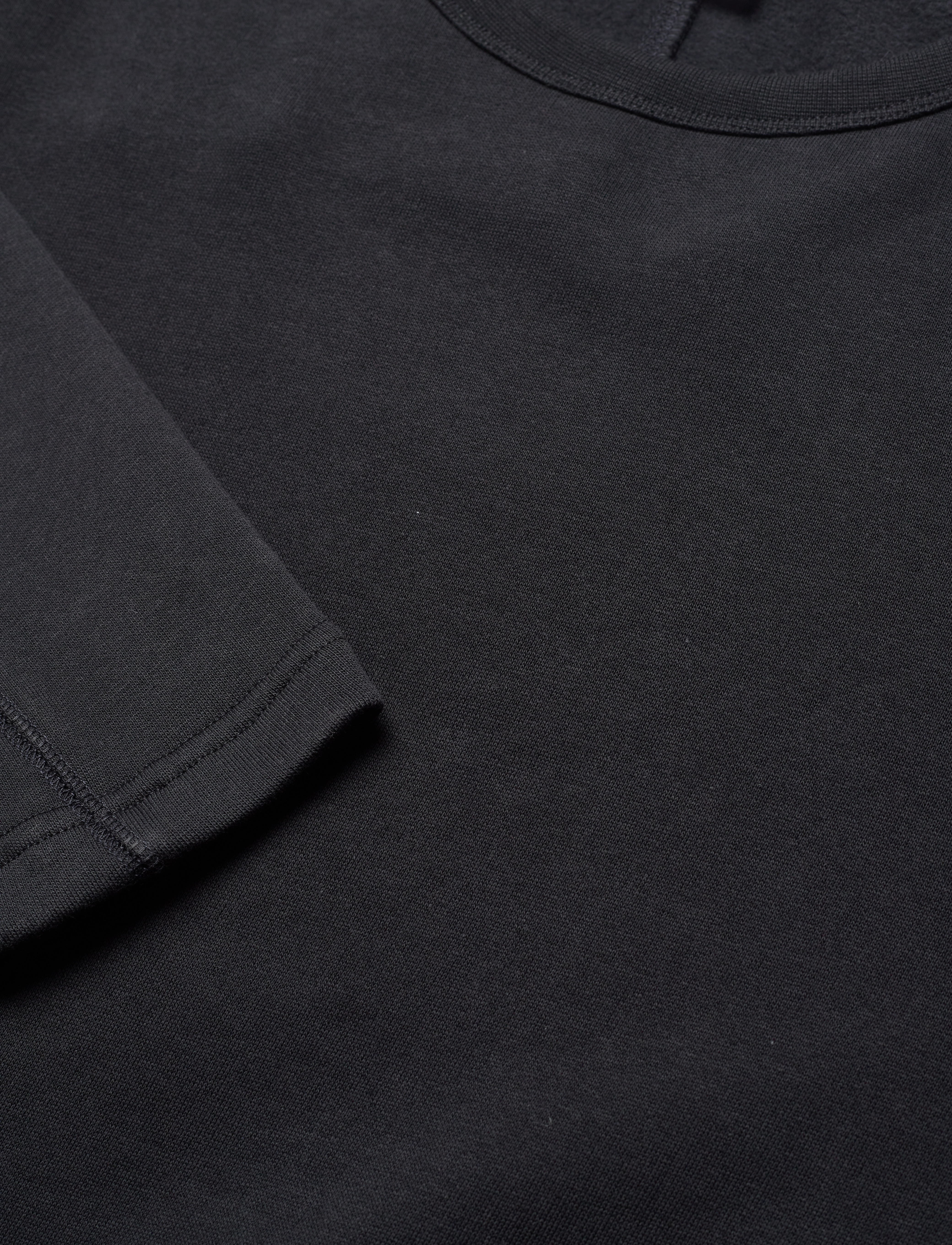 Knowledge Cotton Apparel - Utility crew neck sweat with pocket - black jet - 2