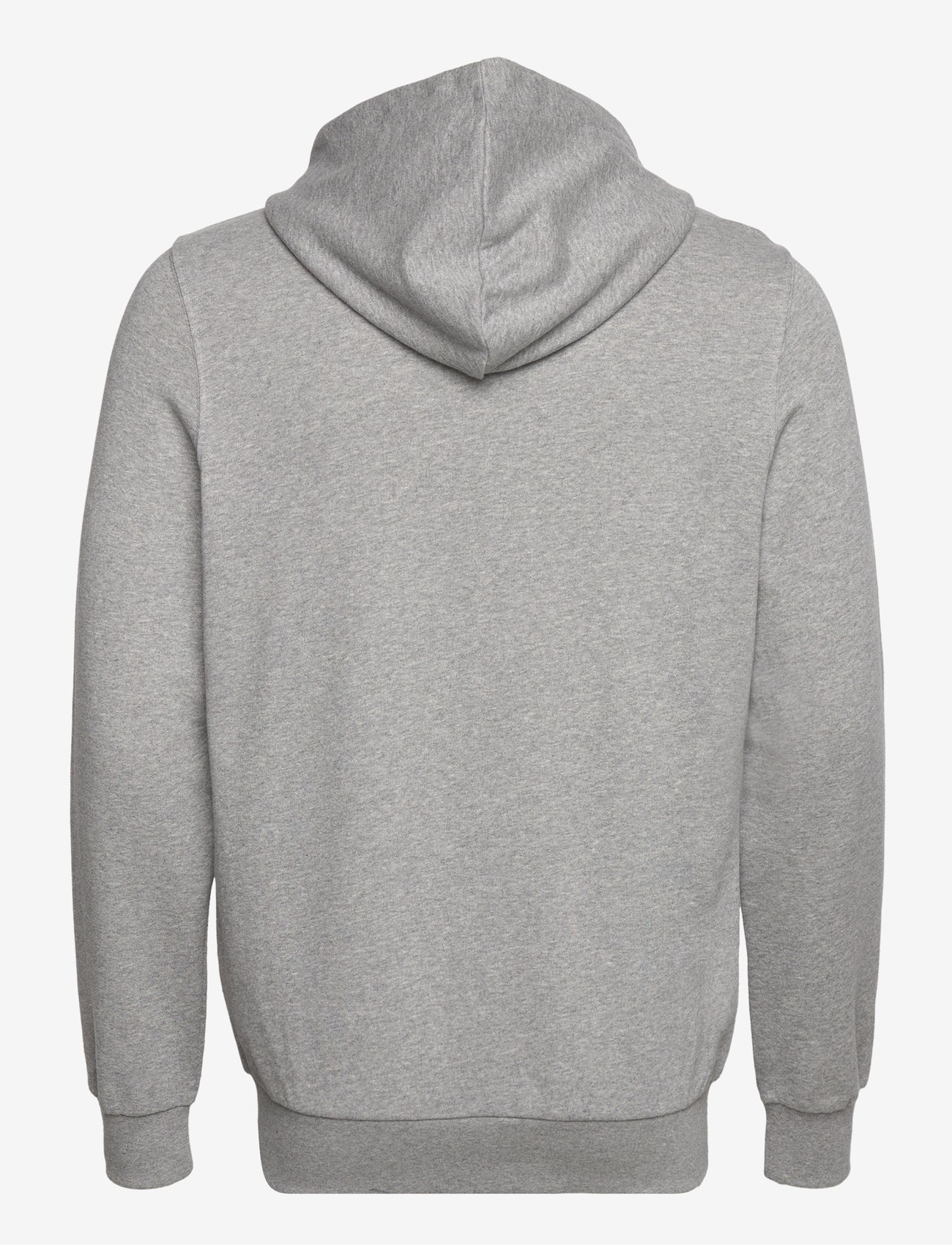 Knowledge Cotton Apparel - ASK regular zip hood kangaroo badge - hoodies - grey melange - 1