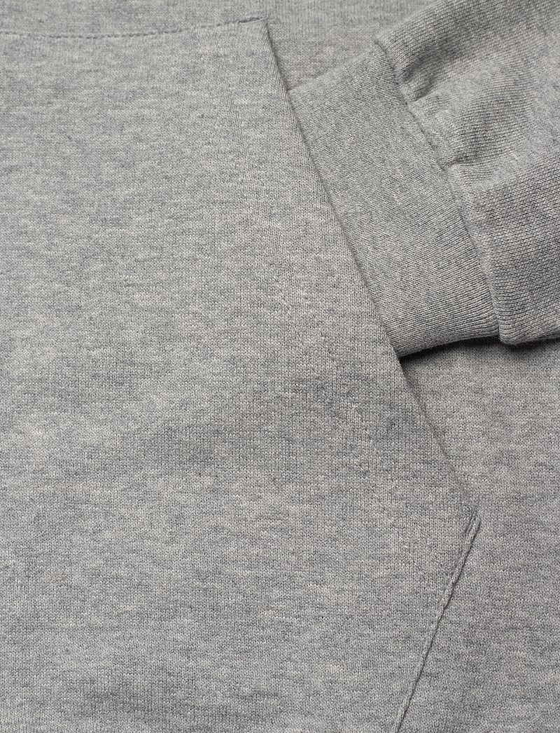 Knowledge Cotton Apparel - ASK regular zip hood kangaroo badge - hoodies - grey melange - 3