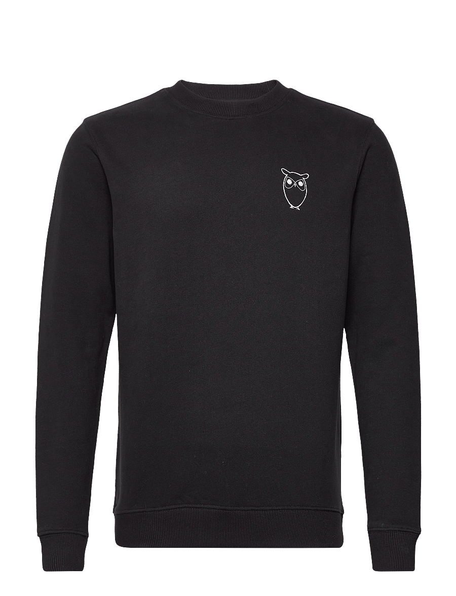 Knowledge Cotton Apparel - ELM small print owl sweat - GOTS/Ve - shop efter anledning - black jet - 0