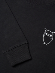Knowledge Cotton Apparel - Small owl chest print sweat - GOTS/ - truien - black jet - 2
