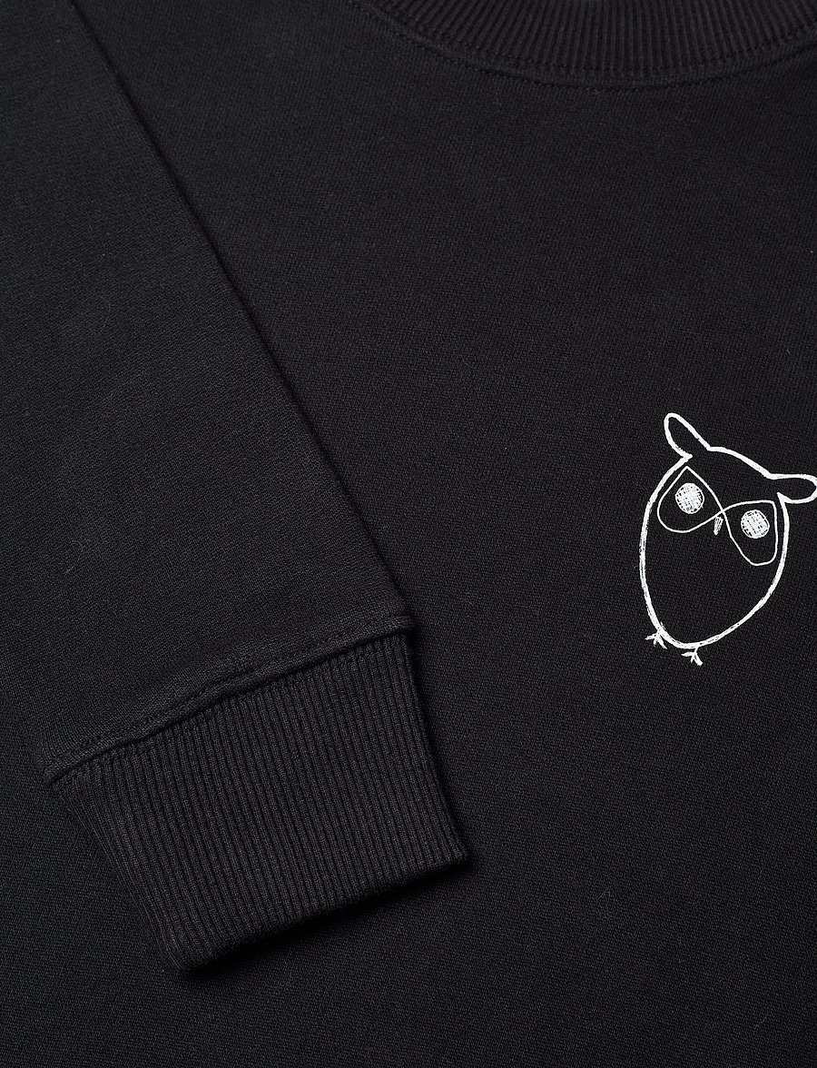 Knowledge Cotton Apparel - ELM small print owl sweat - GOTS/Ve - shop efter anledning - black jet - 2