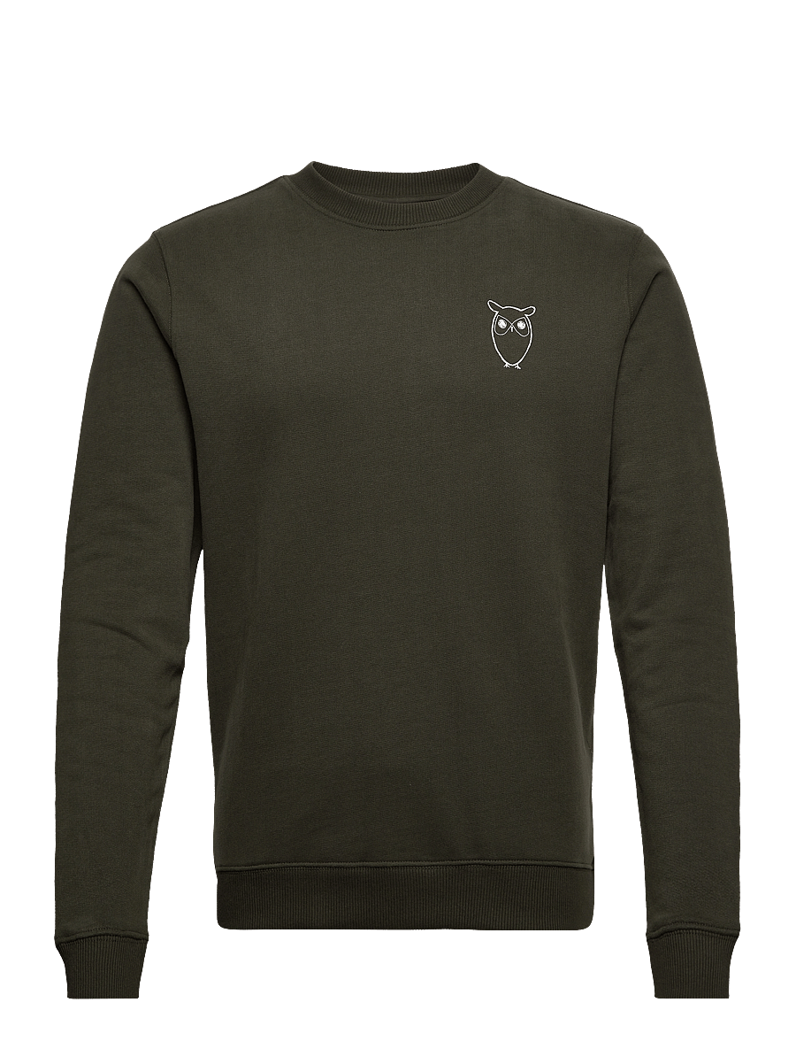 Knowledge Cotton Apparel - ELM small print owl sweat - GOTS/Ve - shop efter anledning - forrest night - 0