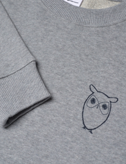 Knowledge Cotton Apparel - Small owl chest print sweat - GOTS/ - sweatshirts - grey melange - 2