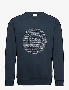 Loose fit sweat with owl print - GO, Knowledge Cotton Apparel