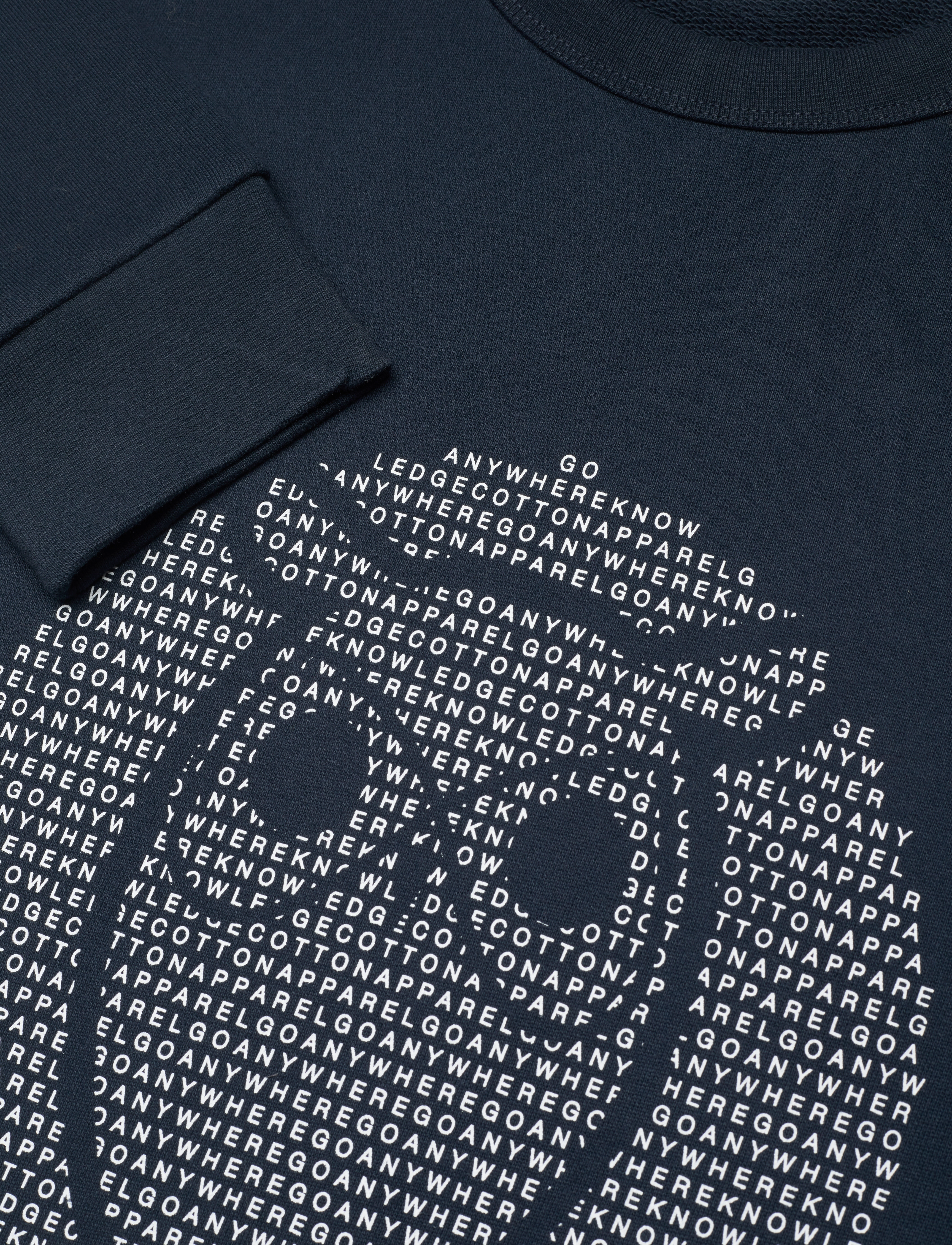 Knowledge Cotton Apparel - Loose fit sweat with owl print - GO - total eclipse - 2