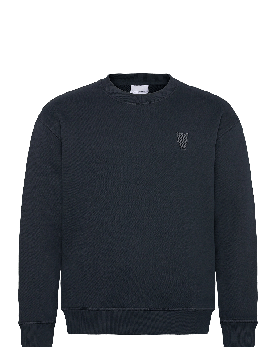Knowledge Cotton Apparel - Loose heavy crew neck - nach anlass kaufen - total eclipse - 0