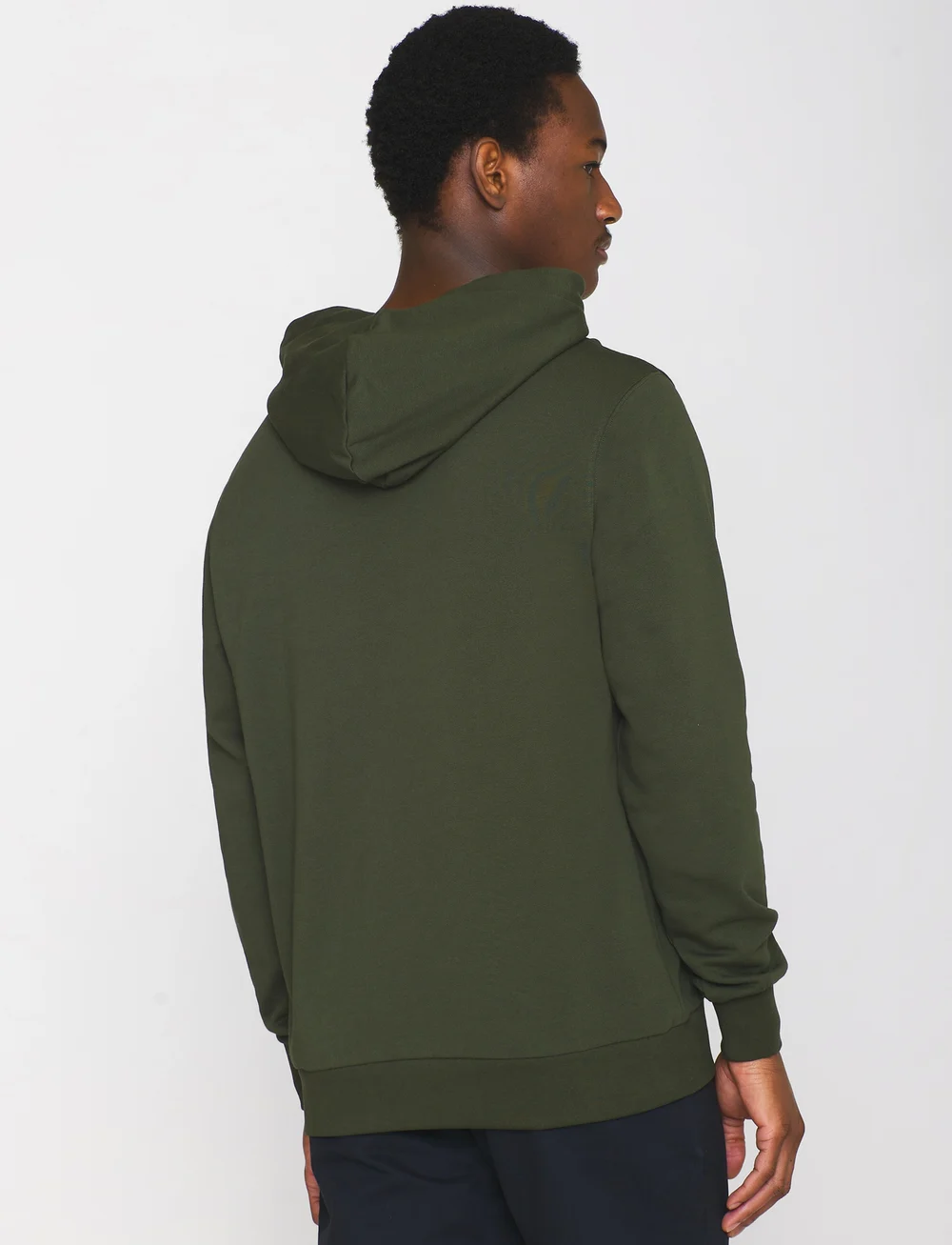 Knowledge Cotton Apparel - ARVID basic hood badge sweat - GOTS - kapuutsiga dressipluusid - forrest night - 3