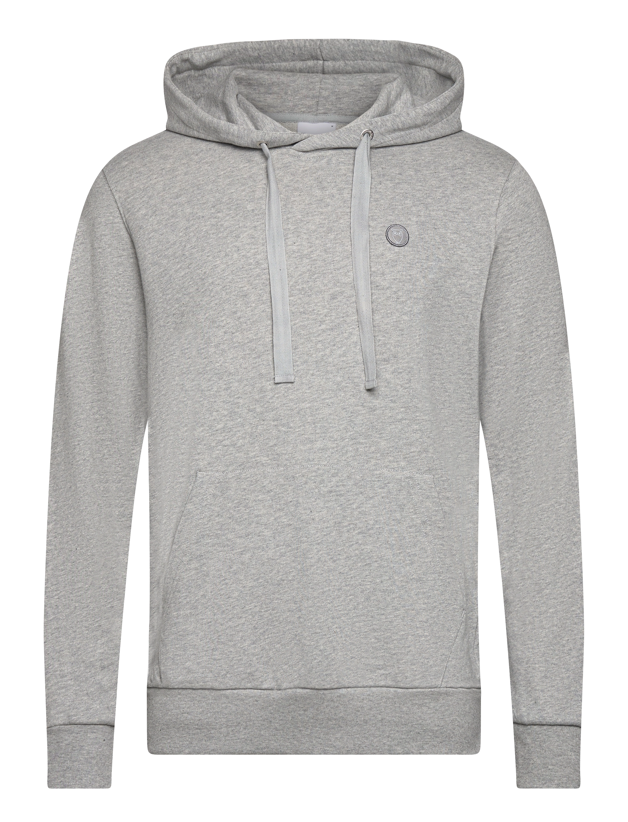 KNOWLEDGE Baumwolle APPAREL Arvid Basic Hood Badge Sweat - Gots Grau - XL - Herren
