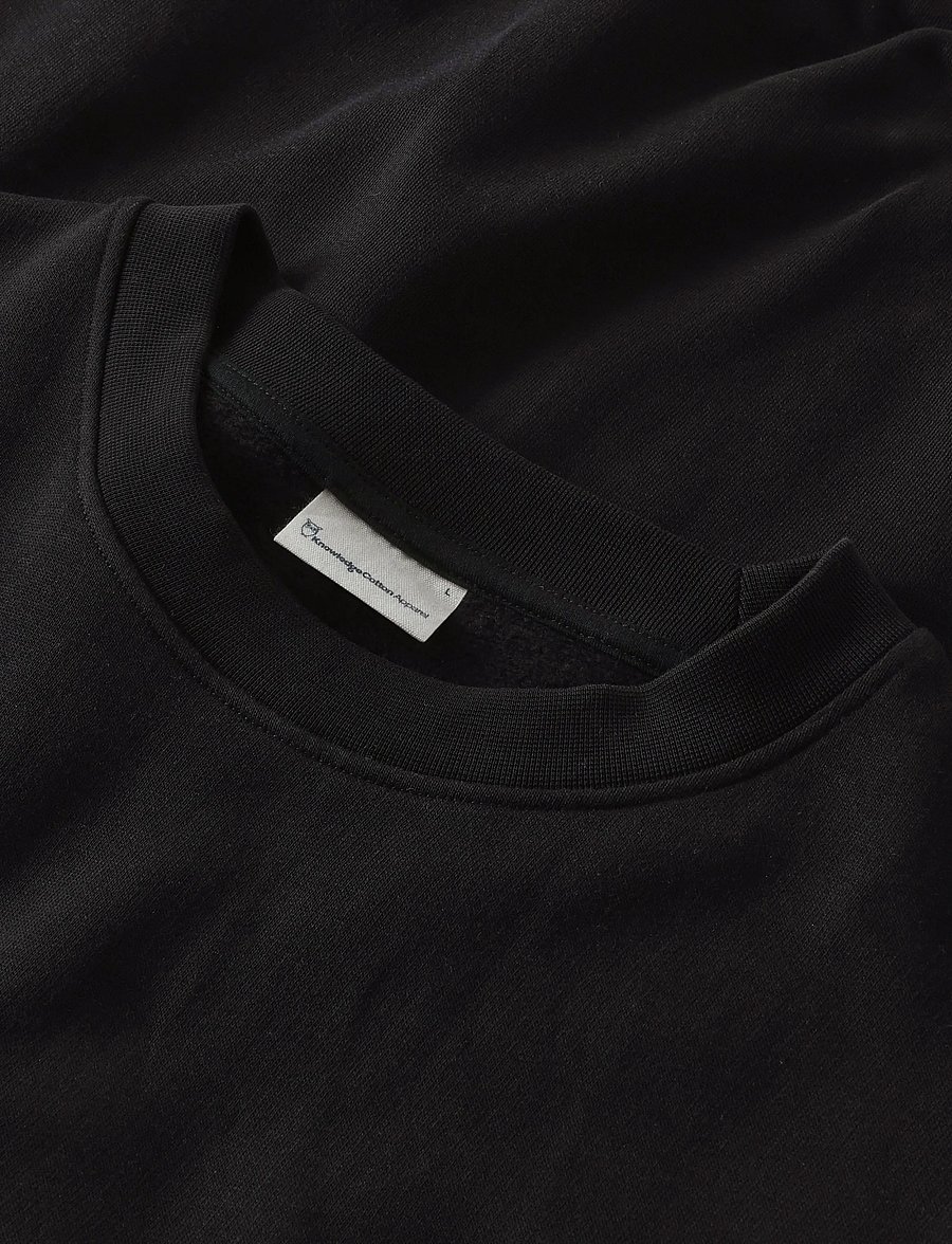 Knowledge Cotton Apparel - Relaxed crew neck - sweatshirts - black jet - 2