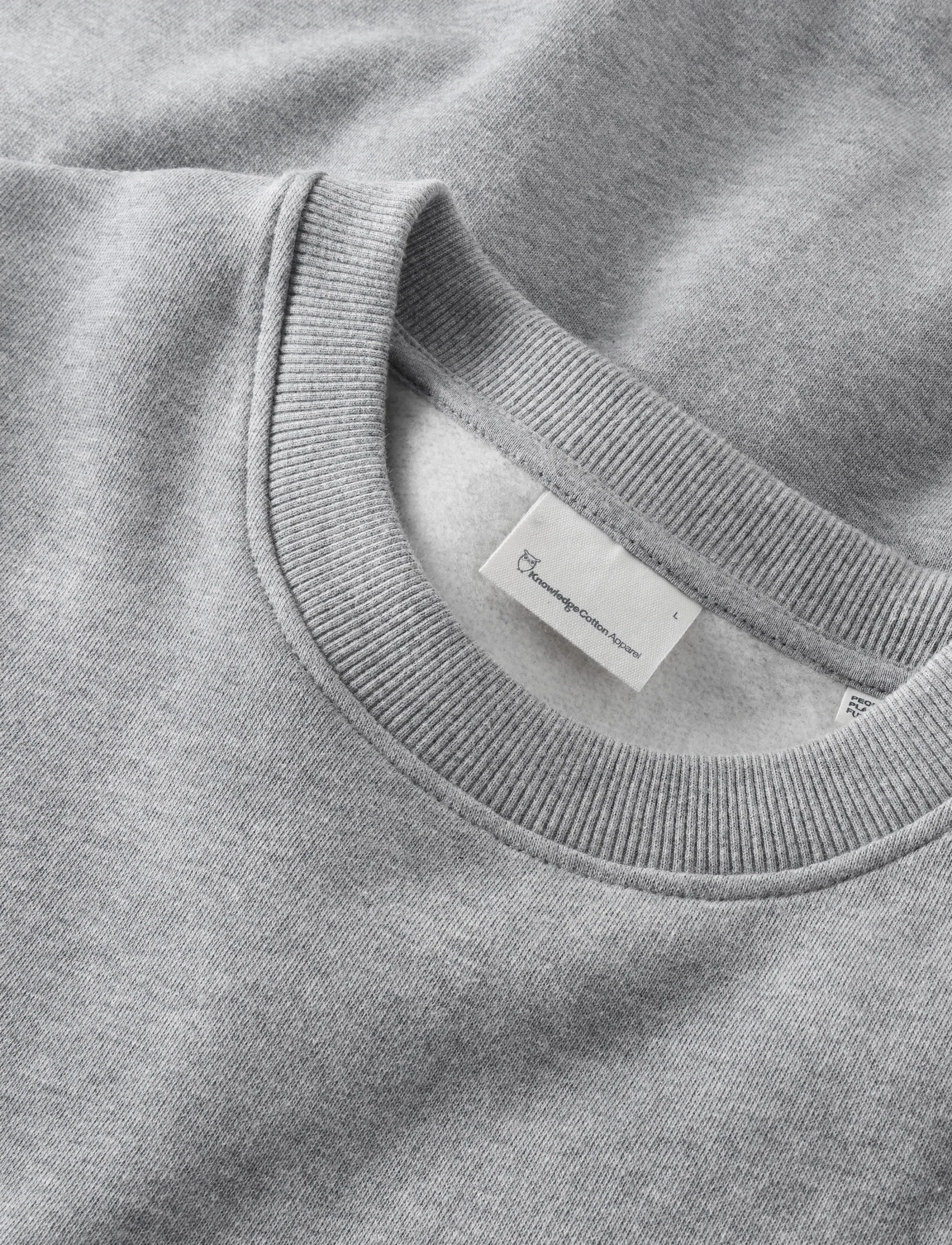 Knowledge Cotton Apparel - Relaxed crew neck - sweatshirts - grey melange - 2