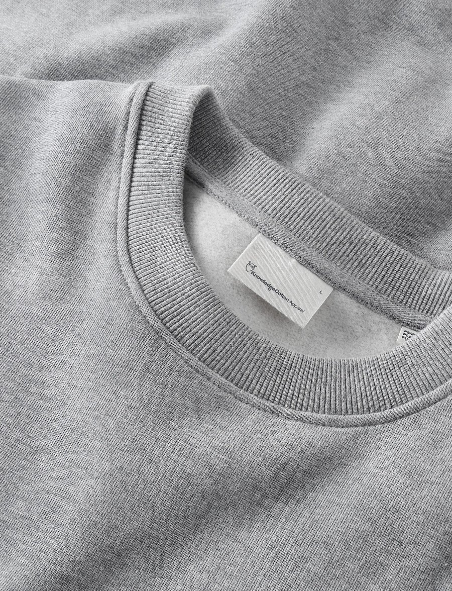 Knowledge Cotton Apparel - Relaxed crew neck - sweatshirts - grey melange - 2